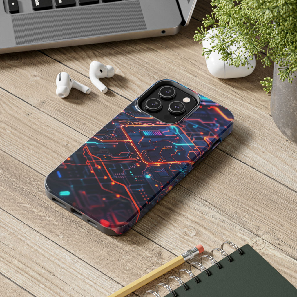 Circuit Board Phone Case, Futuristic Circuit Phone Case, High-Tech Gift, Custom Sci-Fi Phone Case, iphone 15 pro max