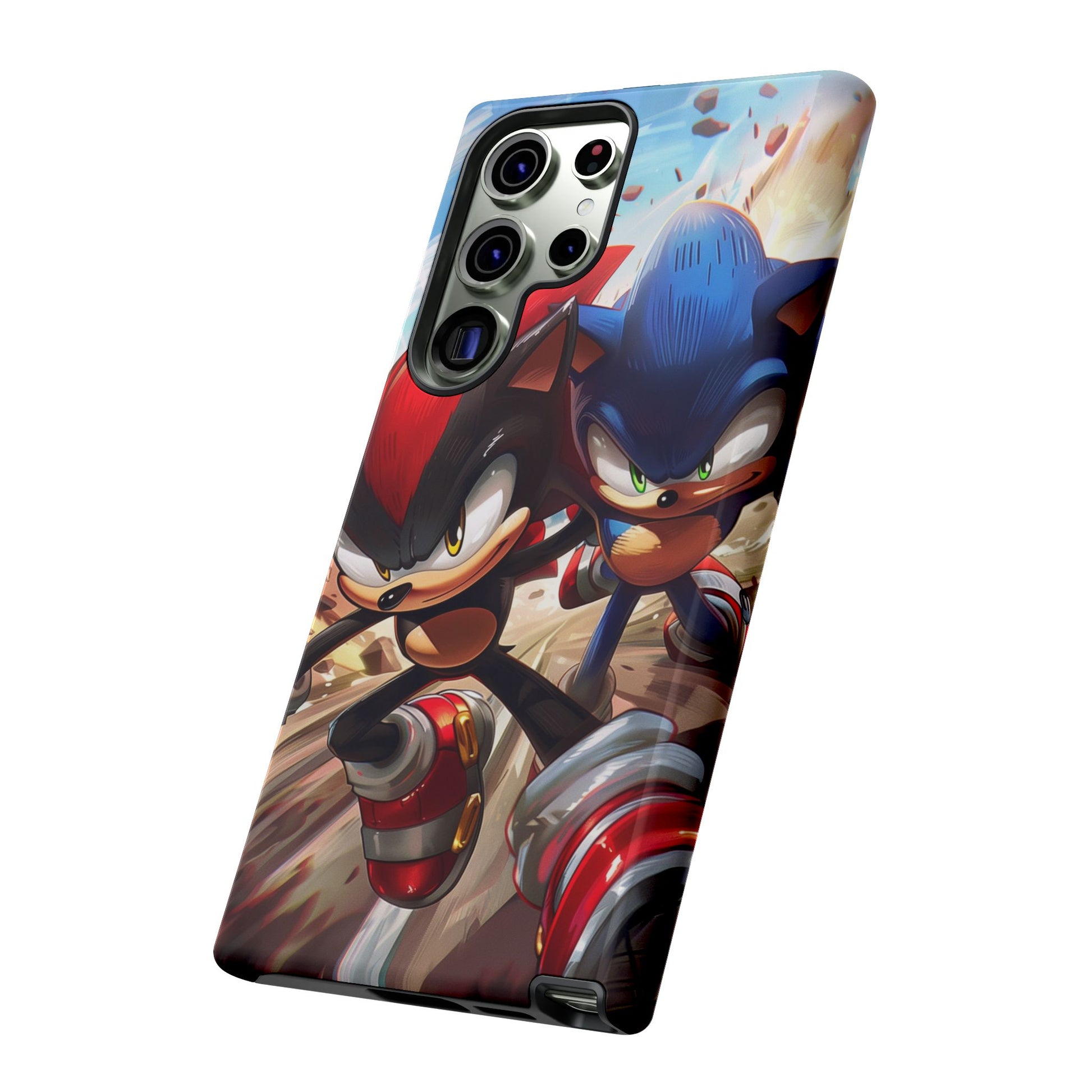 Sonic and Shadow Phone Case, Sonic and Shadow, Tough Android Case, Fun Video Game Phone Case, Retro Game Case, SEGA Video Game Android Case