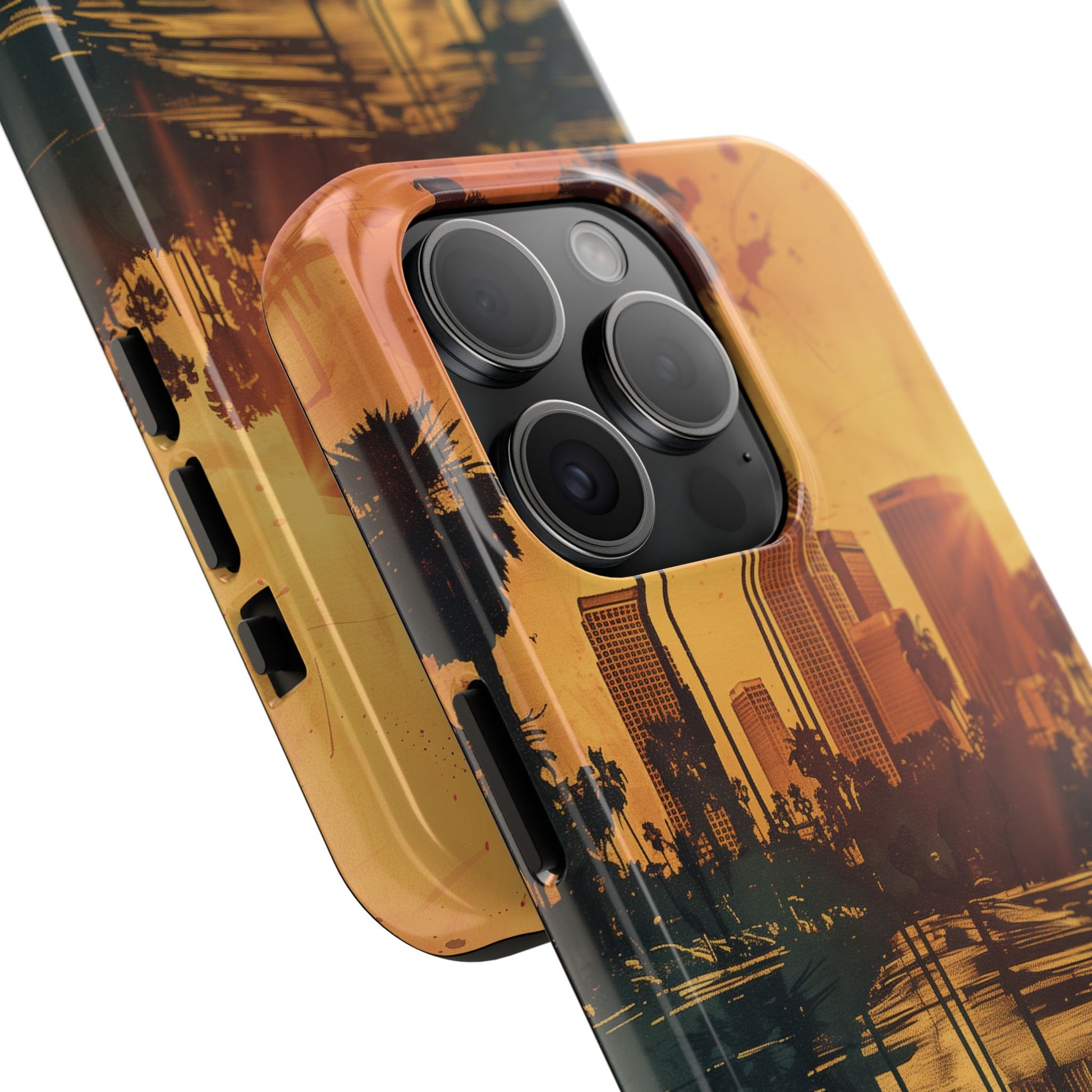 Los Angeles Sunset iPhone Case, Golden Hour Scenic View, Hollywood Hills Sunset Phone Case, Palm Trees Phone Case, iphone 15 pro max case