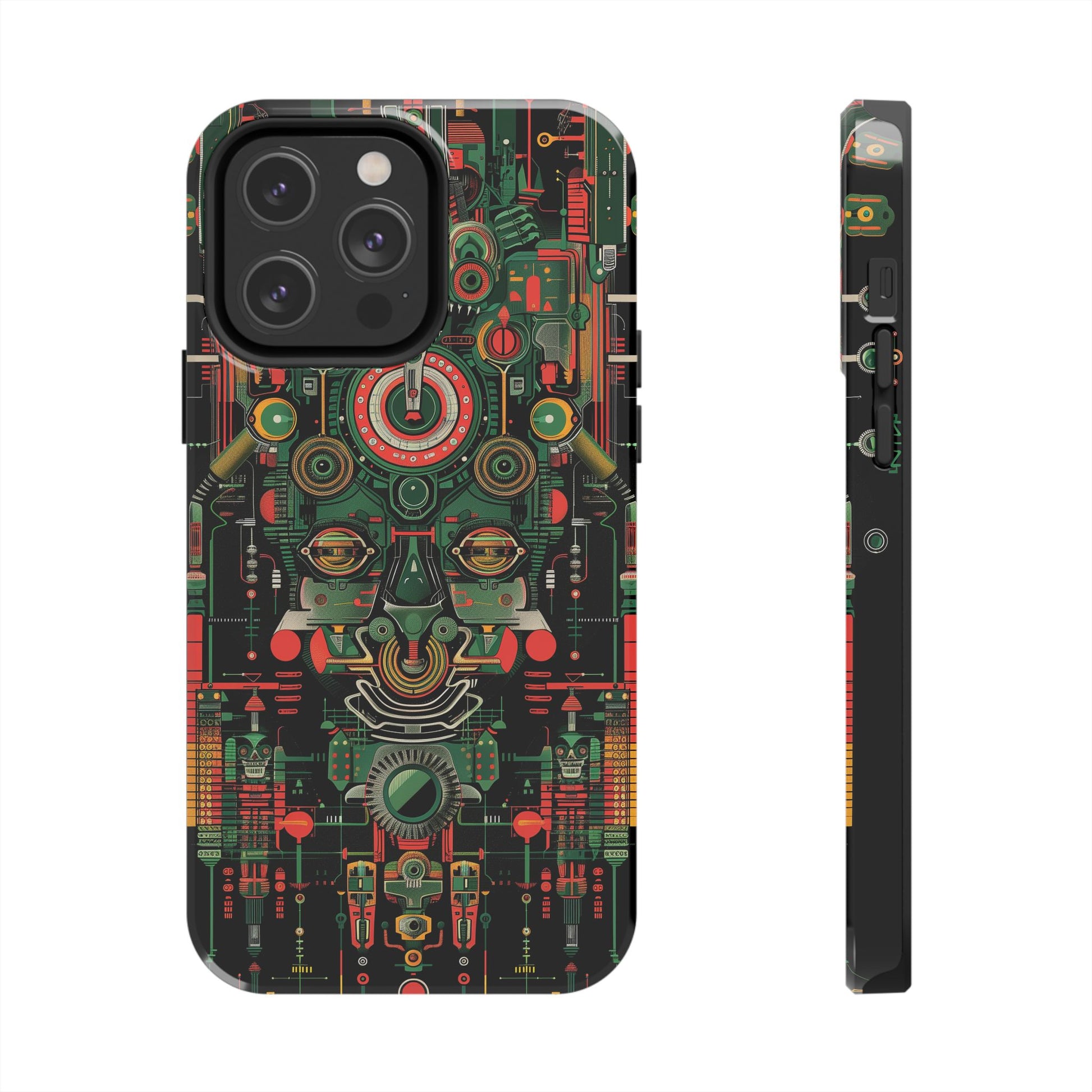 Art Deco Robot Head iPhone Case - Sci-Fi Inspired Cover - Futuristic Design - Unique Tech Accessory - Futurist Gift - Art Deco Robot