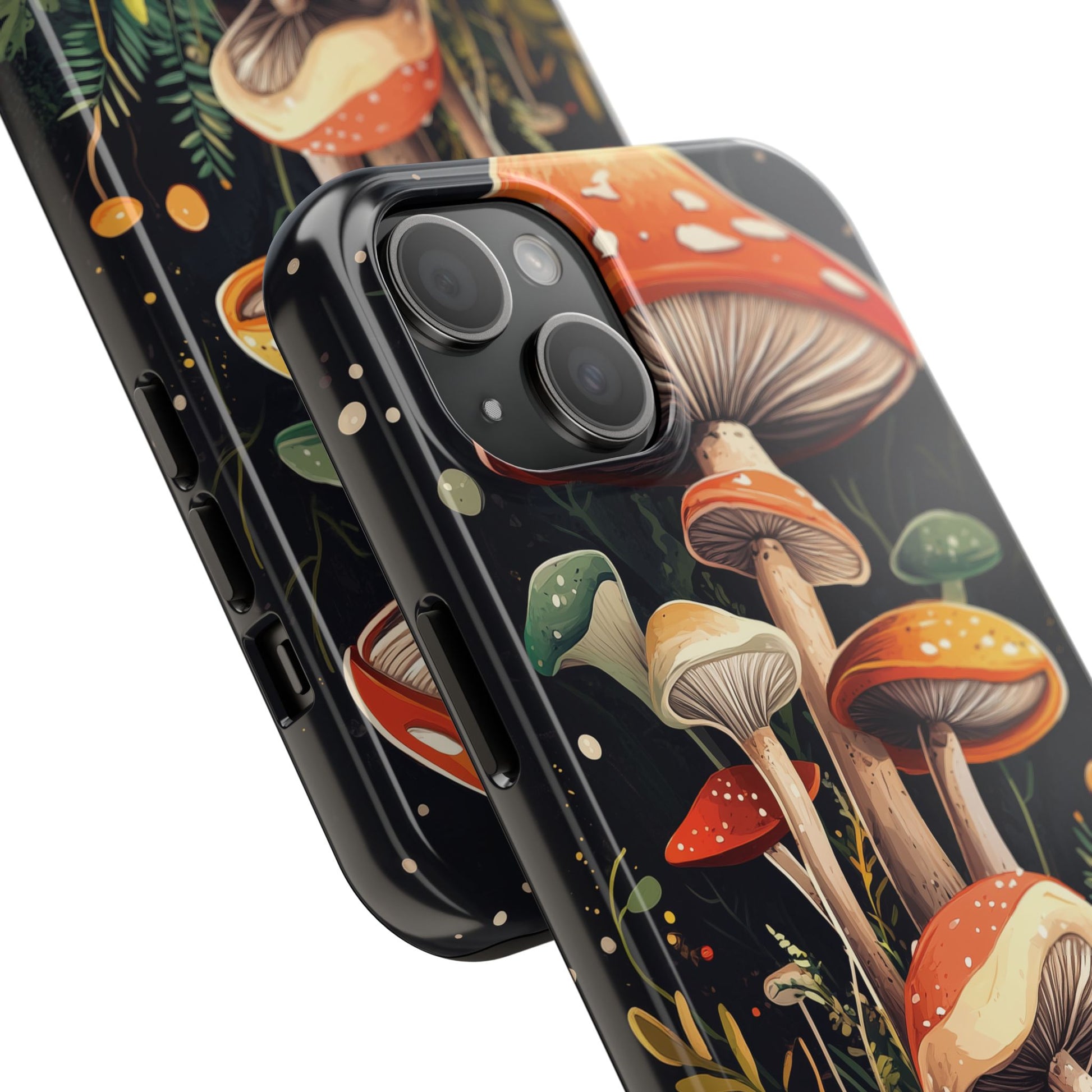 Mushroom Phone Case for iPhone, Cottagecore Fall Autumn Vibe iPhone 15 Plus, 15 Pro, Samsung Galaxy S24 Woodland Trippy Mushroom Handpainted
