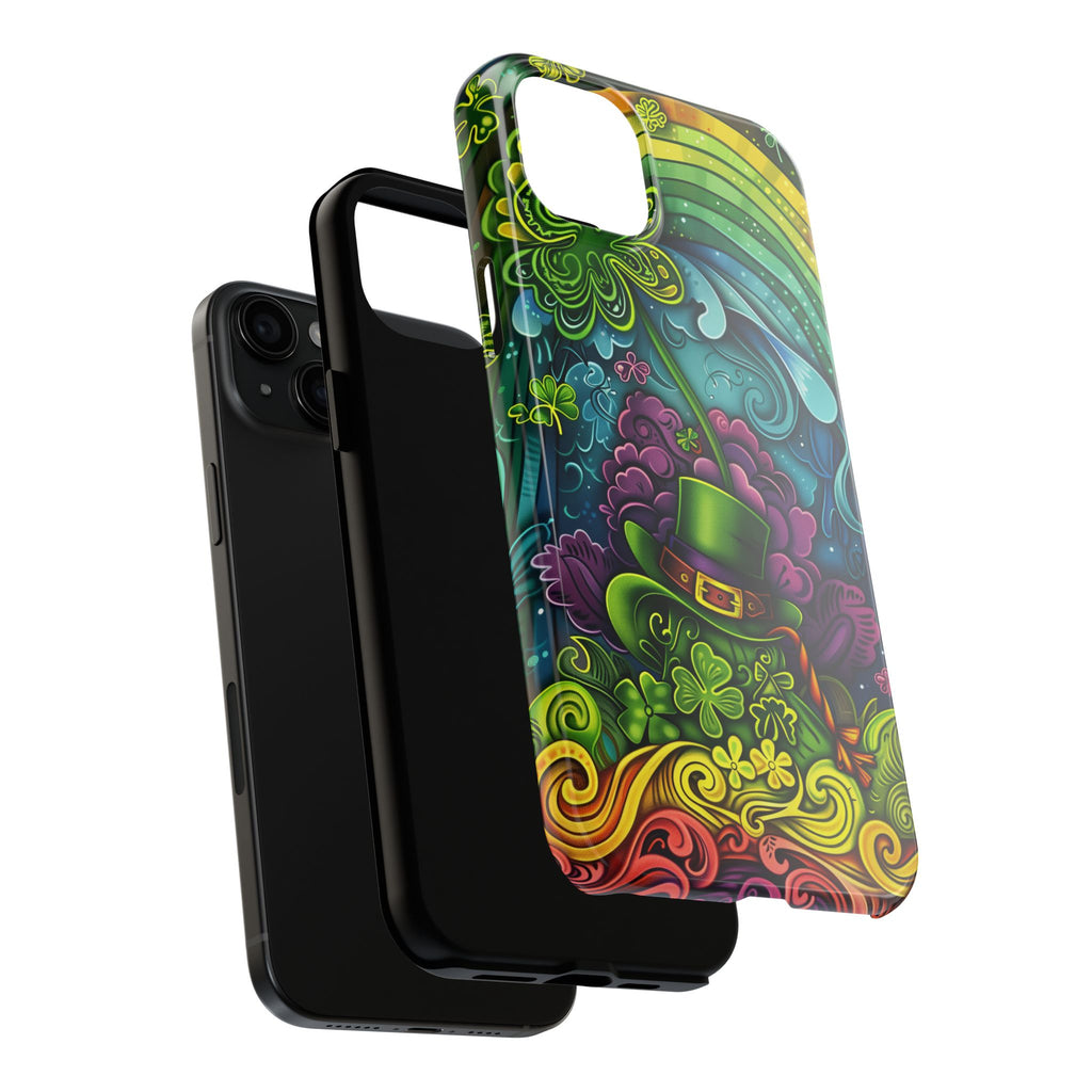 St. Patrick's Day Lucky Phone Case, Green Shamrock Protective Cover, Durable Irish Luck Phone Accessory, Holiday Gift Idea