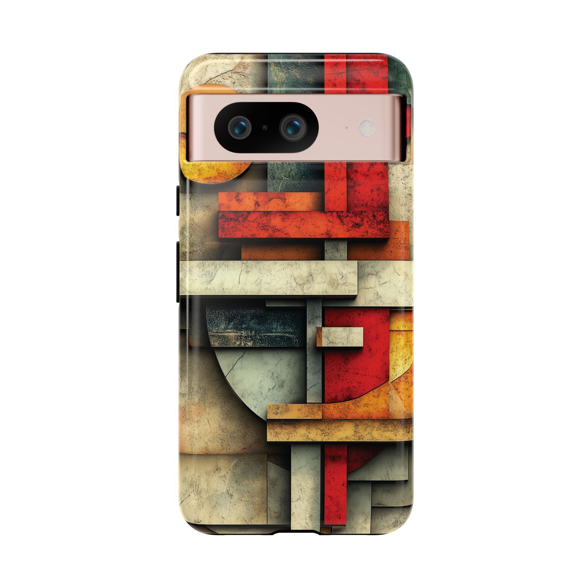 Red Prairie Style Frank Lloyd Wright Usonian Phone Case Geometric Stained Glass Art Deco Marble Gold 13 14 15 16 iPhone Pro Max Galaxy Pixel
