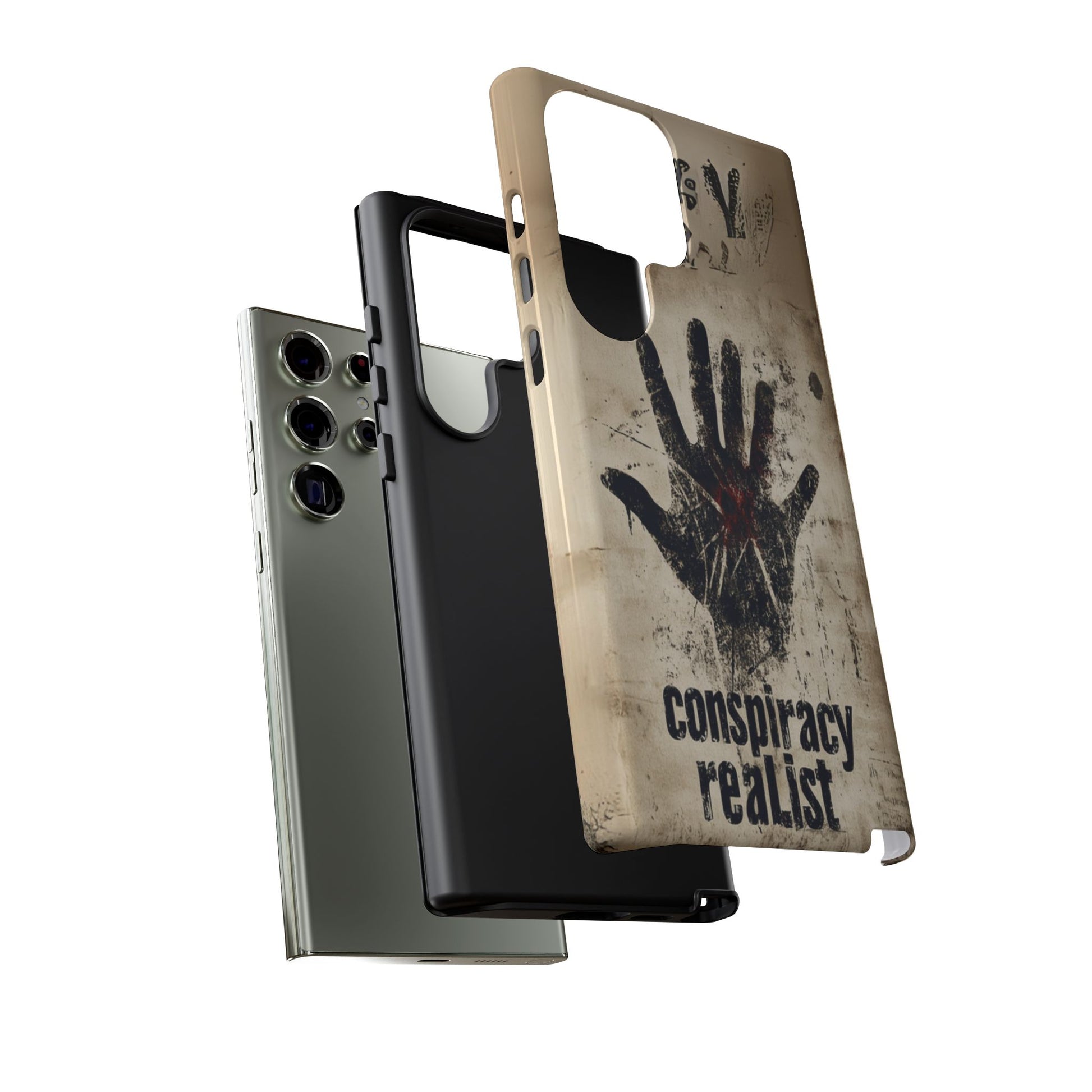Conspiracy Theories Paranormal Mystery UFO X-Files Inspired Ghostly Hand Conspiracy Realist Cryptid iPhone 13 14 15 16 Pro Max Galaxy Pixel