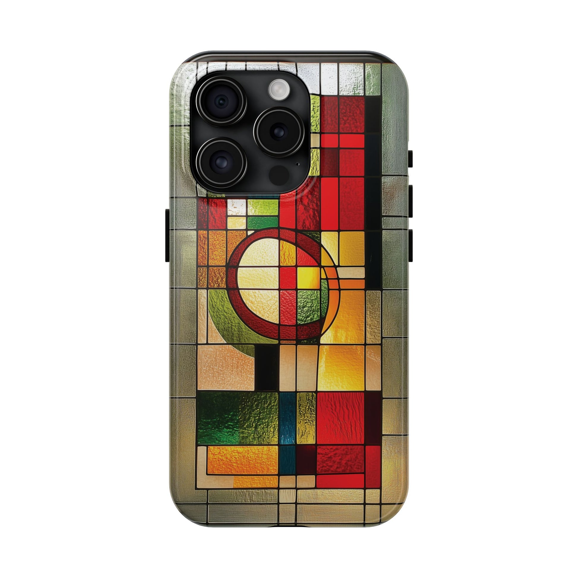 Realistic Stained Glass Phone Case Artistic iPhone Case Architectural Design, Art Deco iphone Case, iPhone 15 Pro Max Samsung Galaxy S23