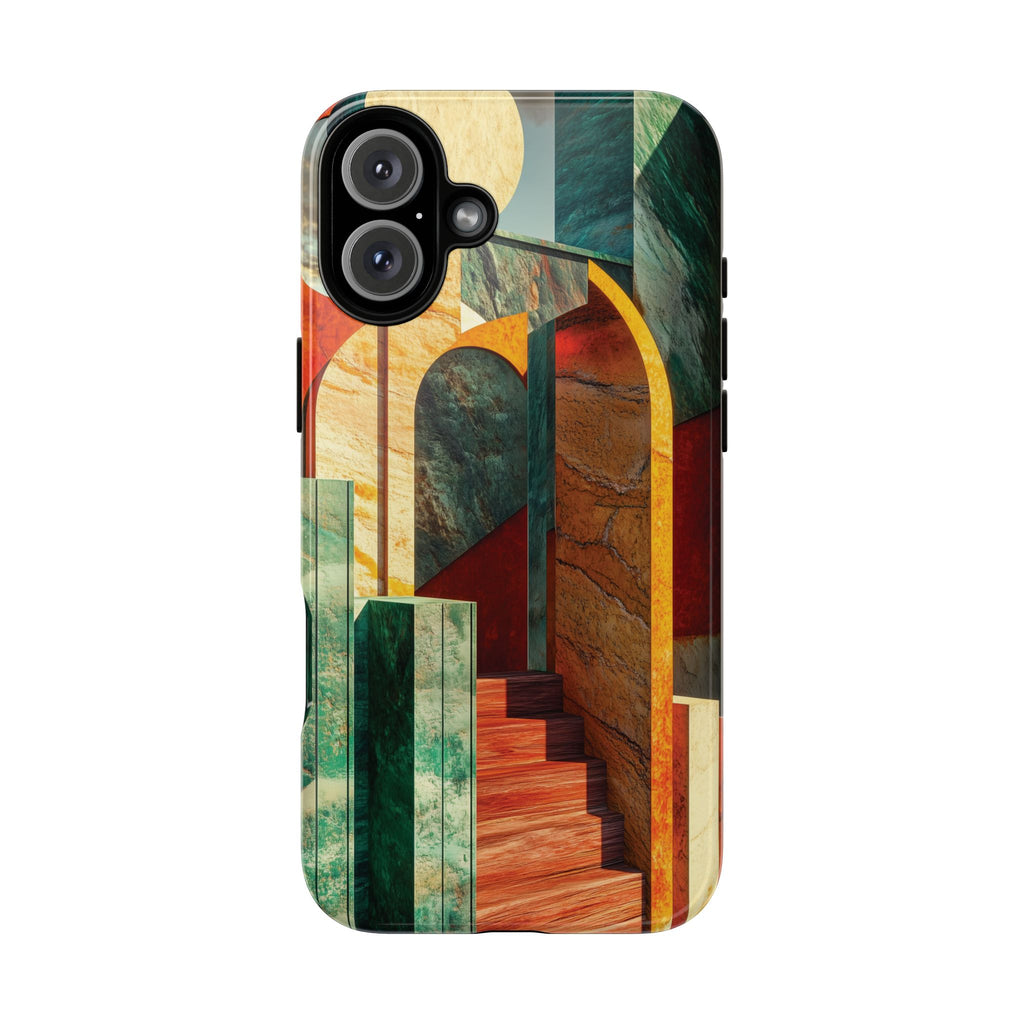 Arches Prairie Style Frank Lloyd Wright Usonian Phone Case Geometric Stained Glass Art Deco Marble 13 14 15 16 iPhone Pro Max Galaxy Pixel