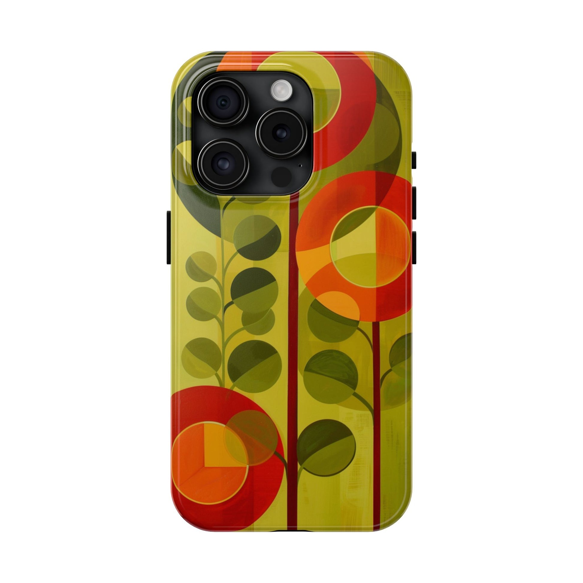 Atomic Flower Phone Case, Mid-Mod Phone Case, Artwork iPhone Case, Unique Floral Pattern Phone Case, Art Deco, Minimalist, Tough Iphone Case