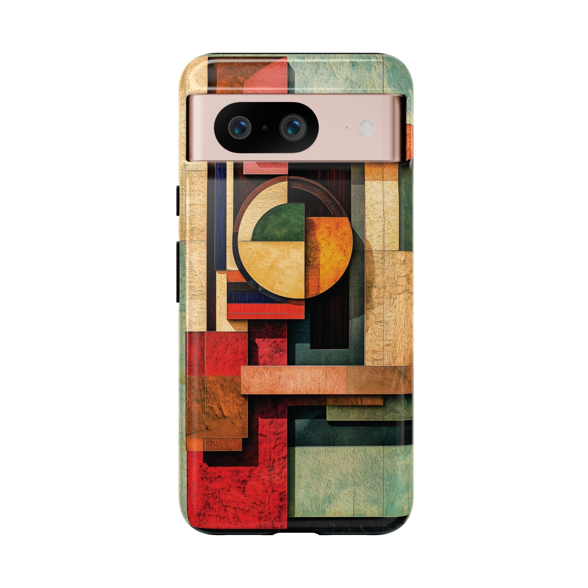Tan Prairie Style Frank Lloyd Wright Usonian Phone Case Geometric Stained Glass Art Deco Marble Gold 13 14 15 16 iPhone Pro Max Galaxy Pixel
