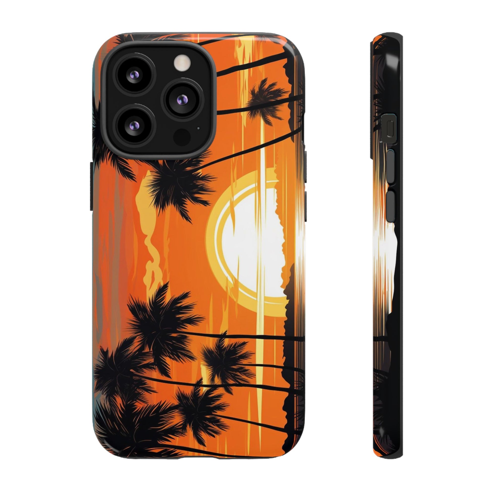 Sunset Palm Trees Tough Phone Cases for iPhone and Android