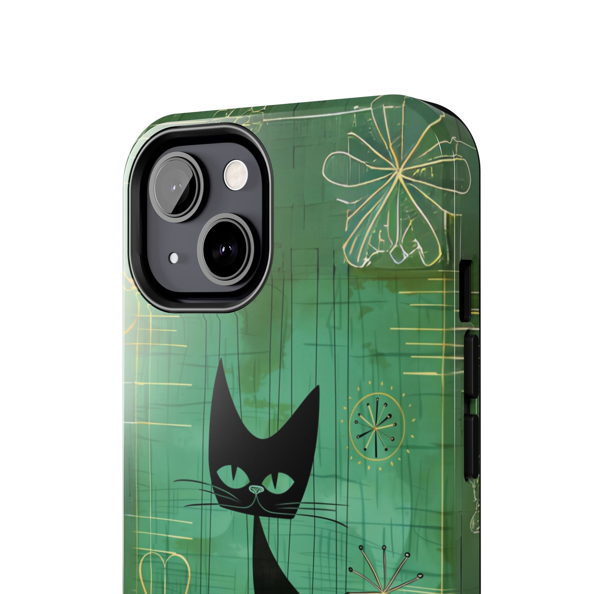 Mid-Century Modern Phone Case-Case, Mid Mod iPhone Case, Atomic Cats iPhone Case, Retro Chic Smartphone Cover, Unique Phone Case