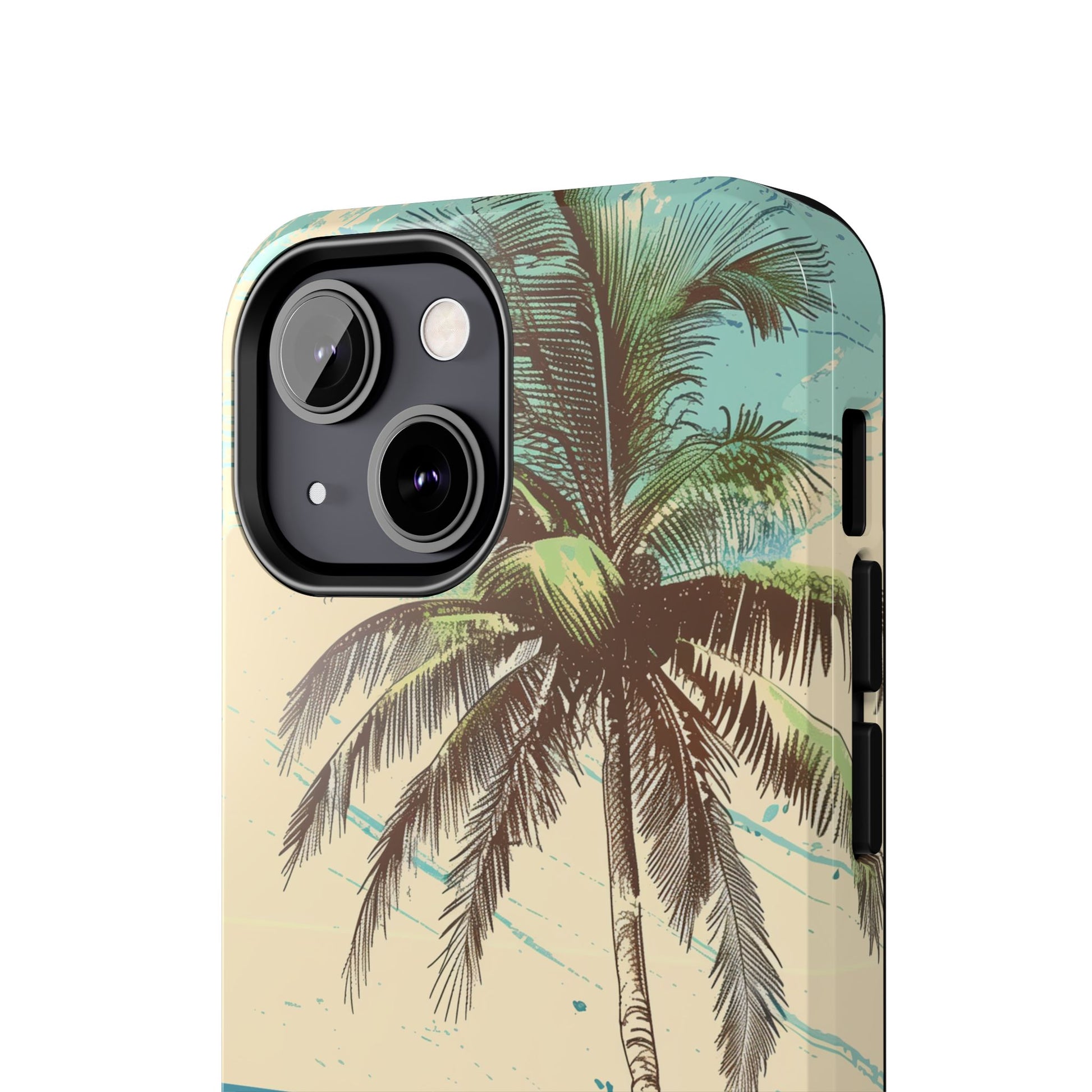 Retro Beach Scene Phone Case, Vintage Tropical Ocean iPhone Case, Summer Beach Phone Cover for iPhone, iphone 15 pro max