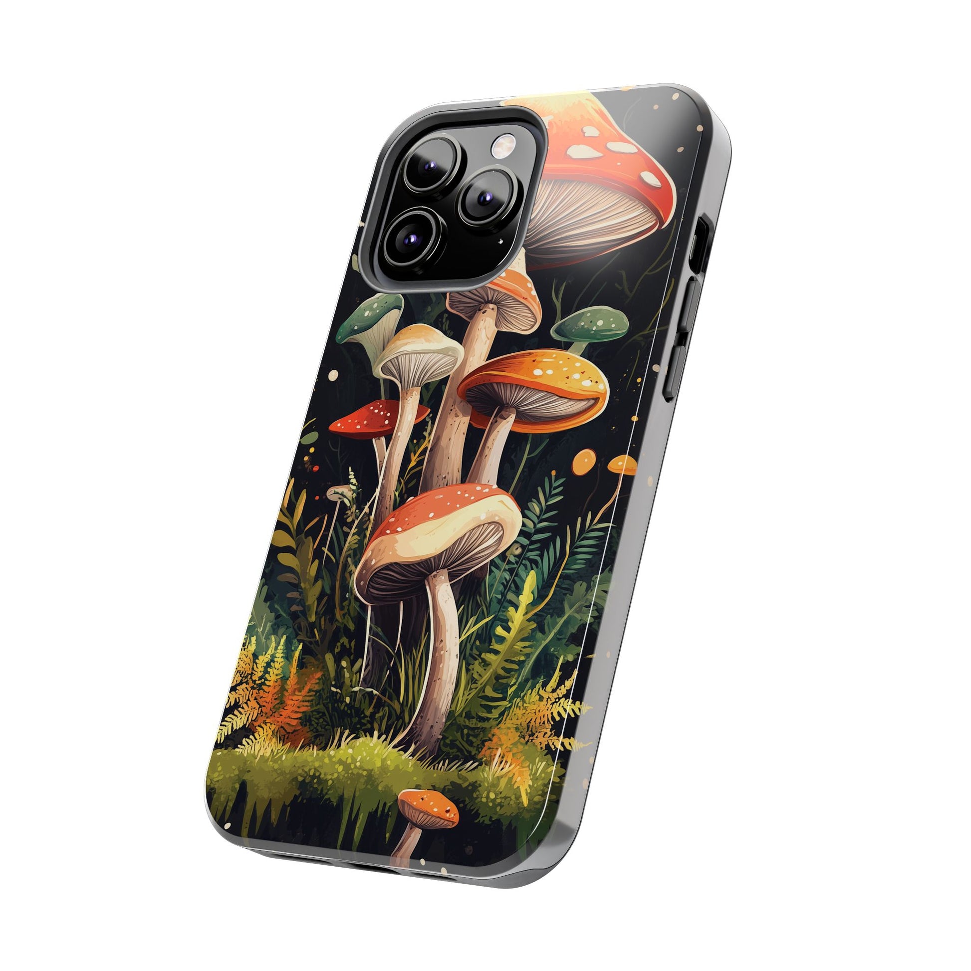 Mushroom Phone Case for iPhone, Cottagecore Fall Autumn Vibe iPhone 15 Plus, 15 Pro, Samsung Galaxy S24 Woodland Trippy Mushroom Handpainted