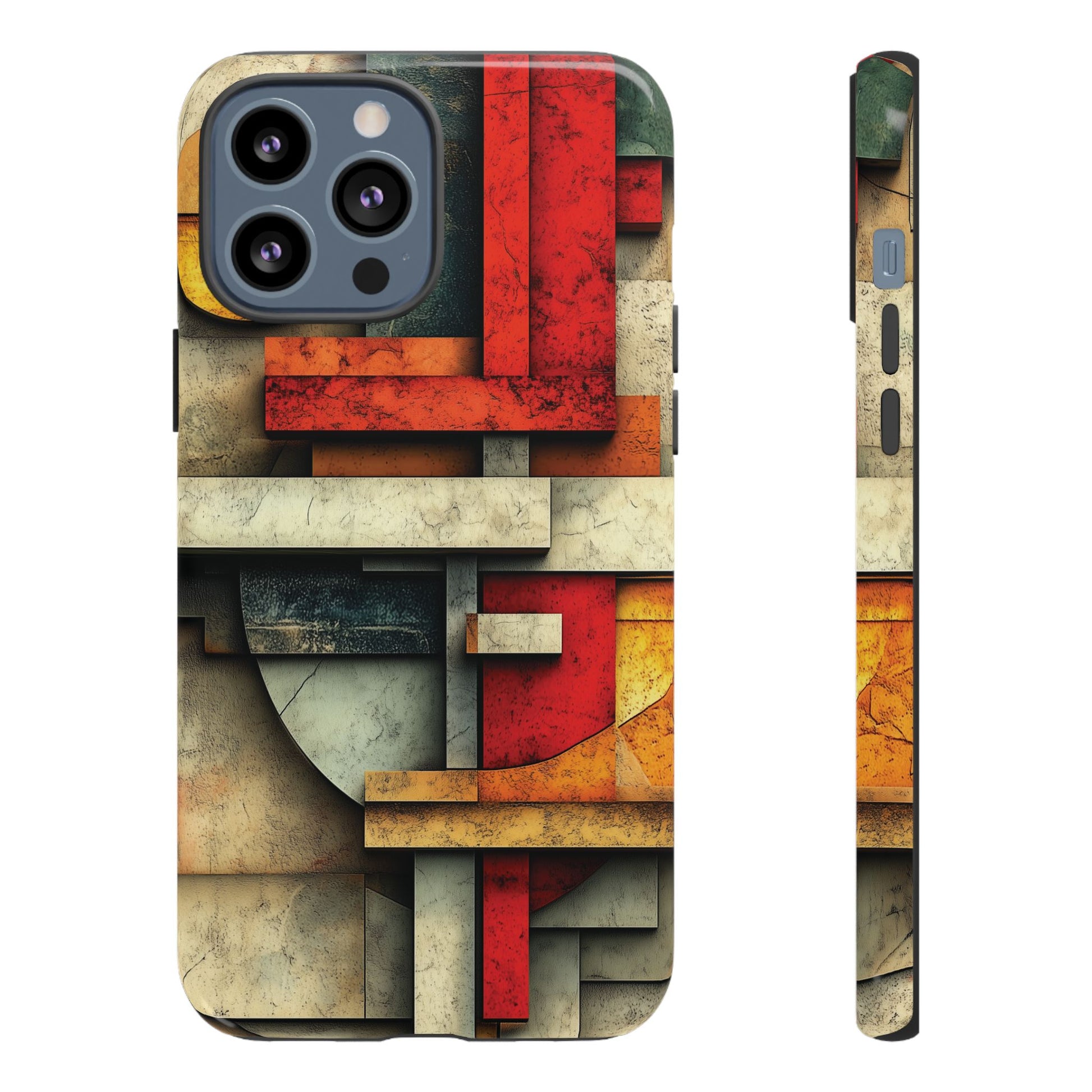 Red Prairie Style Frank Lloyd Wright Usonian Phone Case Geometric Stained Glass Art Deco Marble Gold 13 14 15 16 iPhone Pro Max Galaxy Pixel