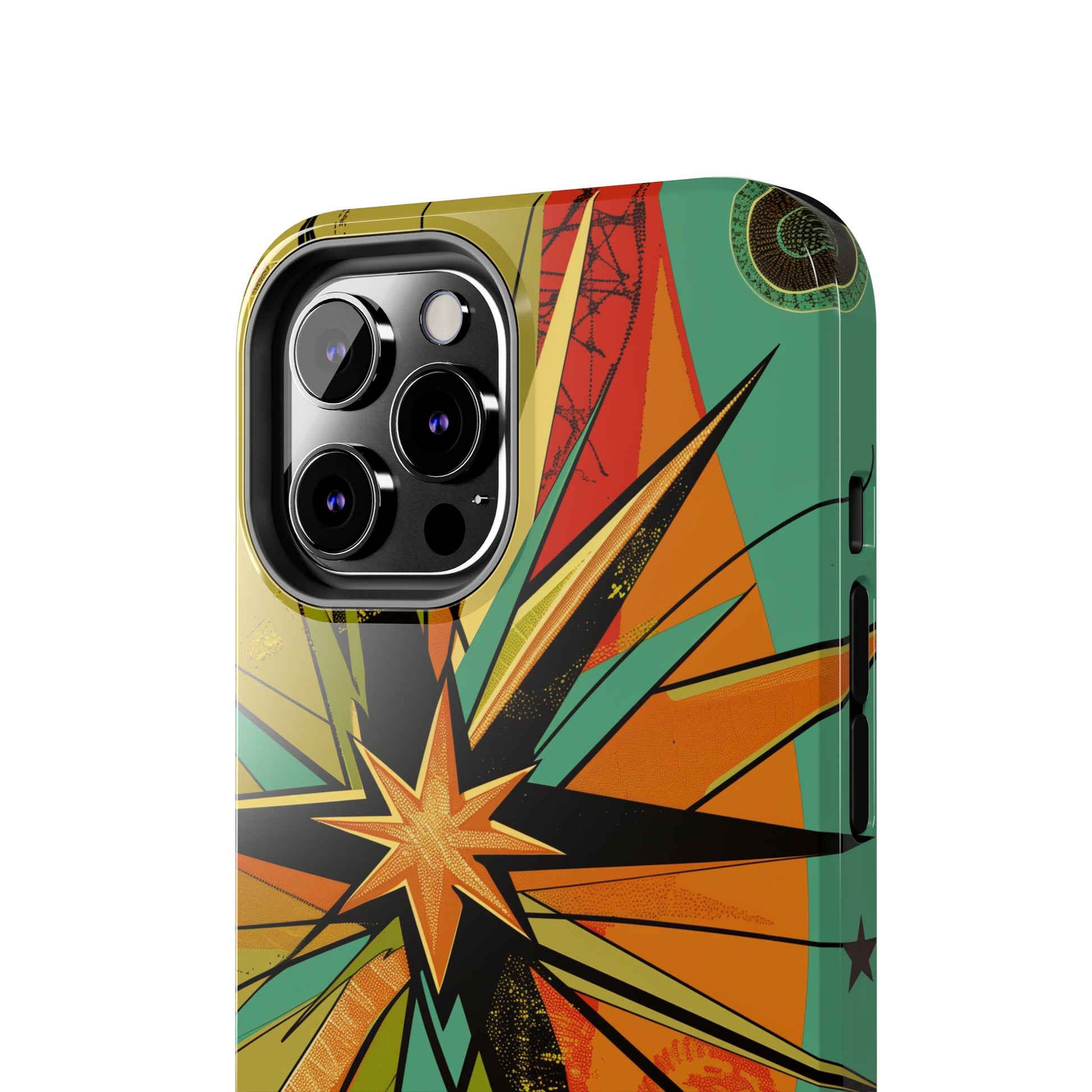 Mid Century Modern Star Design Phone Case, Earth Tone Colors, Retro Style Smartphone Cover, Vintage Phone Case, iPhone 14 Case, Apple iPhone