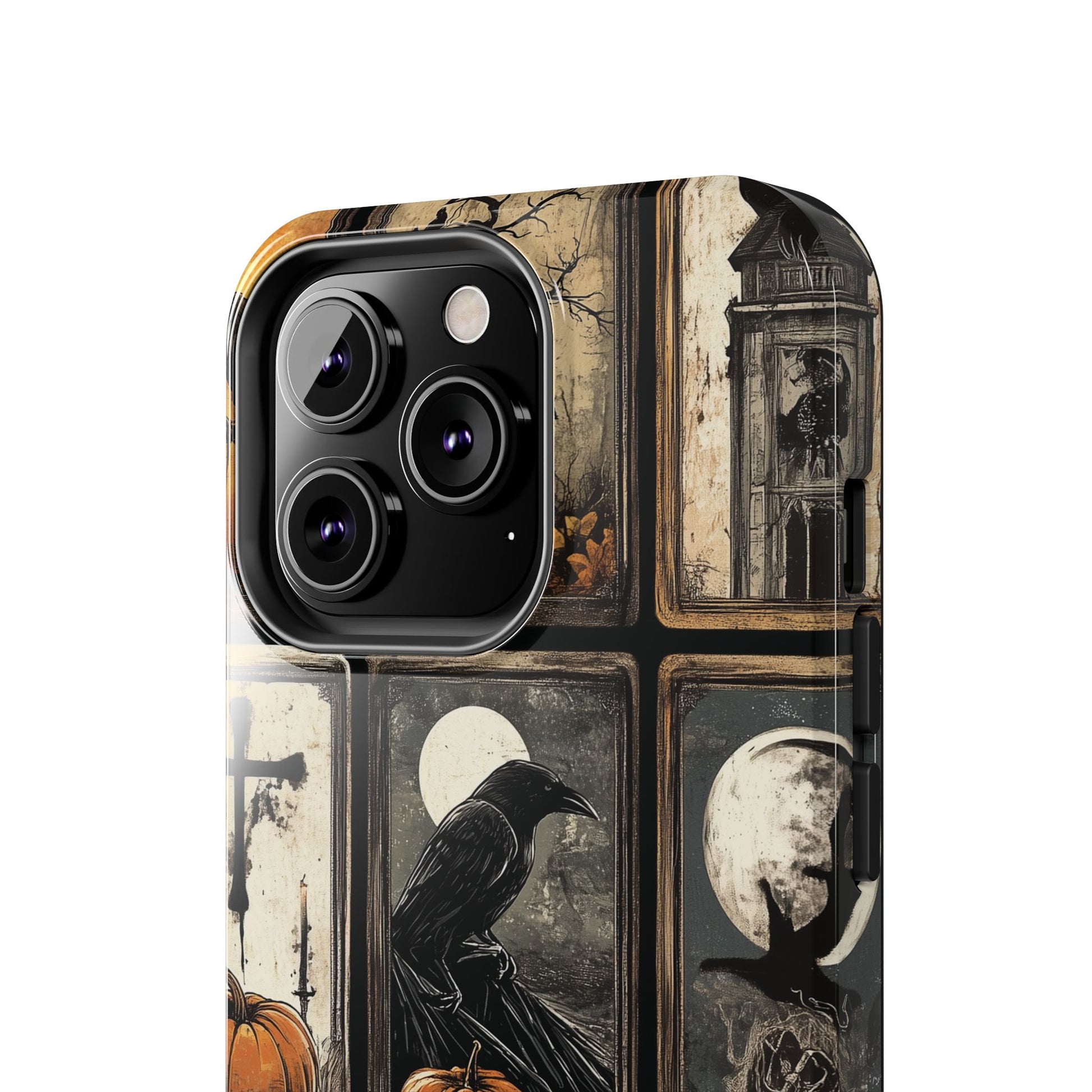 The CrowTarot Card Mystical Phone Case Psychic Dark Academia Halloween Gothic Phone Case Street iPhone 15 Pro Max Samsung Galaxy