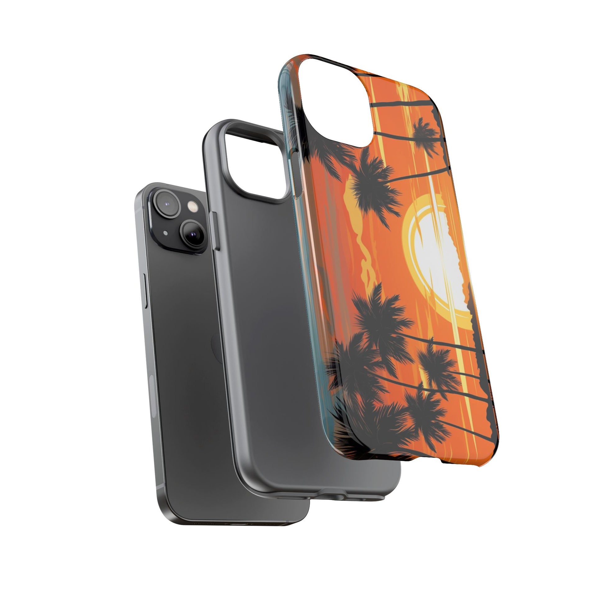 Sunset Palm Trees Tough Phone Cases for iPhone and Android