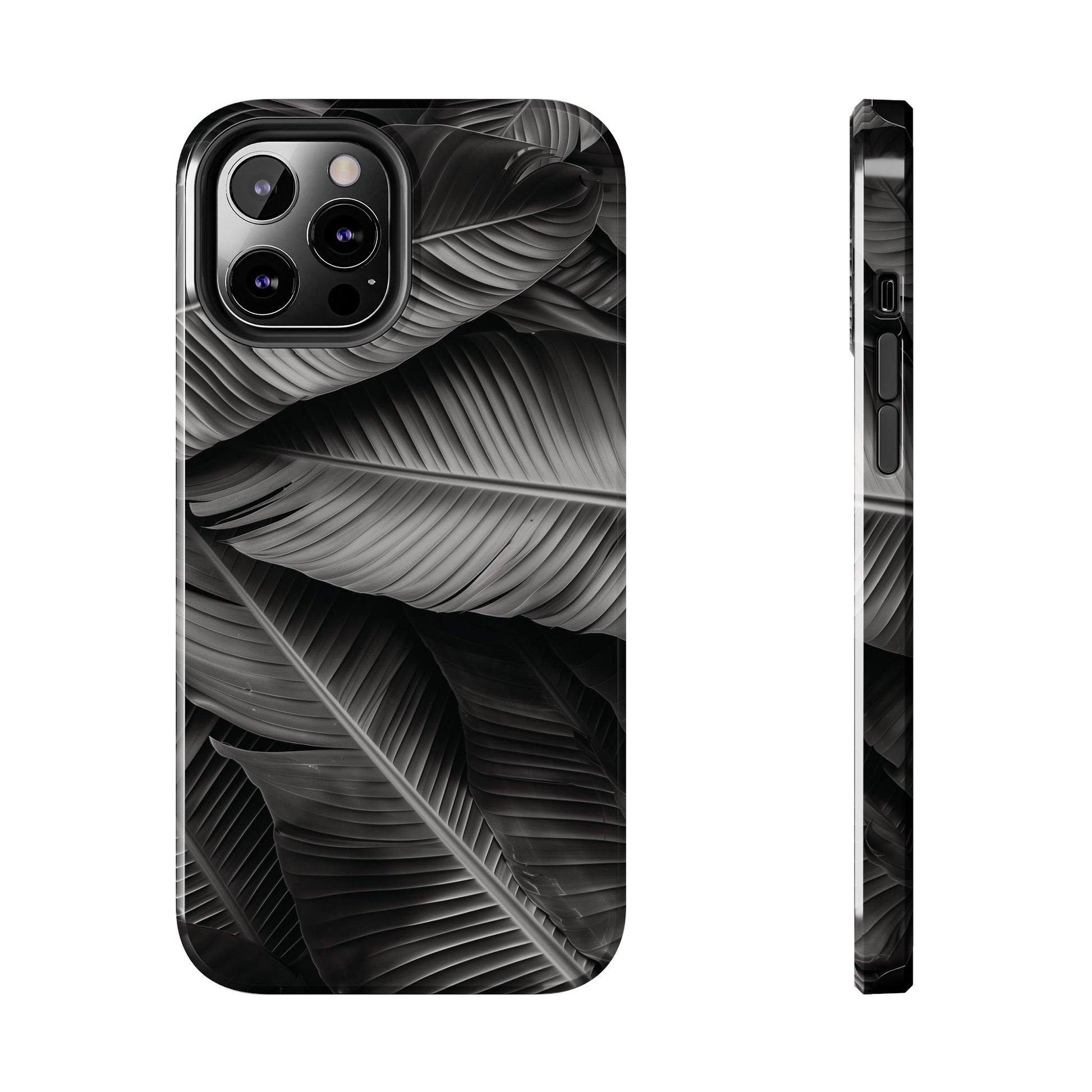 Custom Palm Leaf Phone Case, Palm Tree Phone Case, Tropical Leaf Design, Summer iPhone Cover, Black and White iPhone Case, iPhone 15 Pro Max