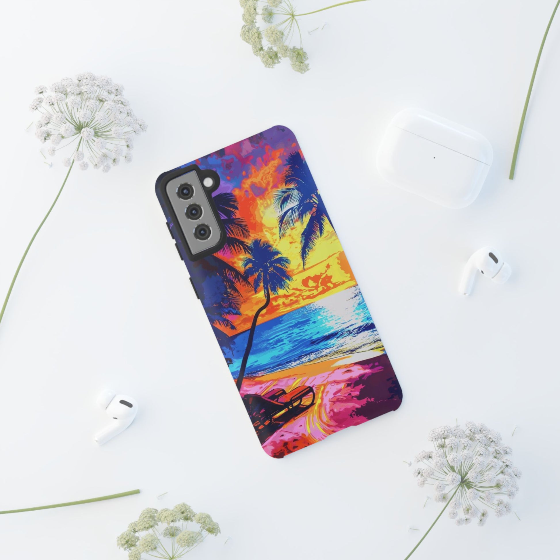 Sunset Bliss: Lisa Frank Style Android Phone Case