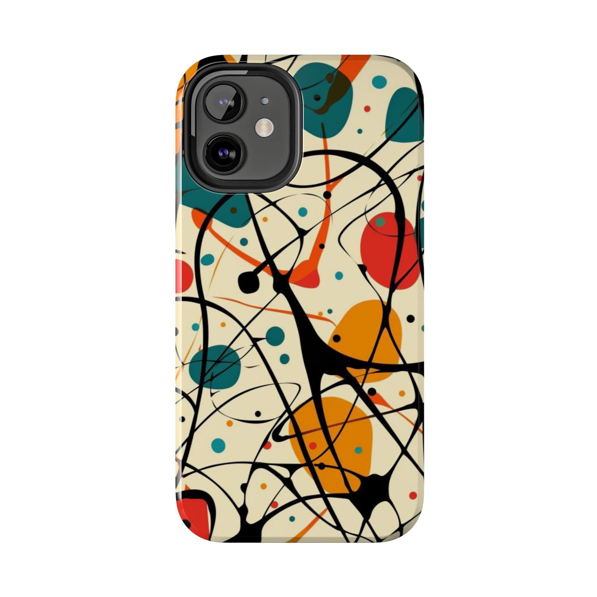 Mid Mod Phone Case,  Colorful Mid Mod Design Durable Phone Case, Vibrant and Stylish iPhone Tough Cover, iphone 15 case, iphone 14 pro max