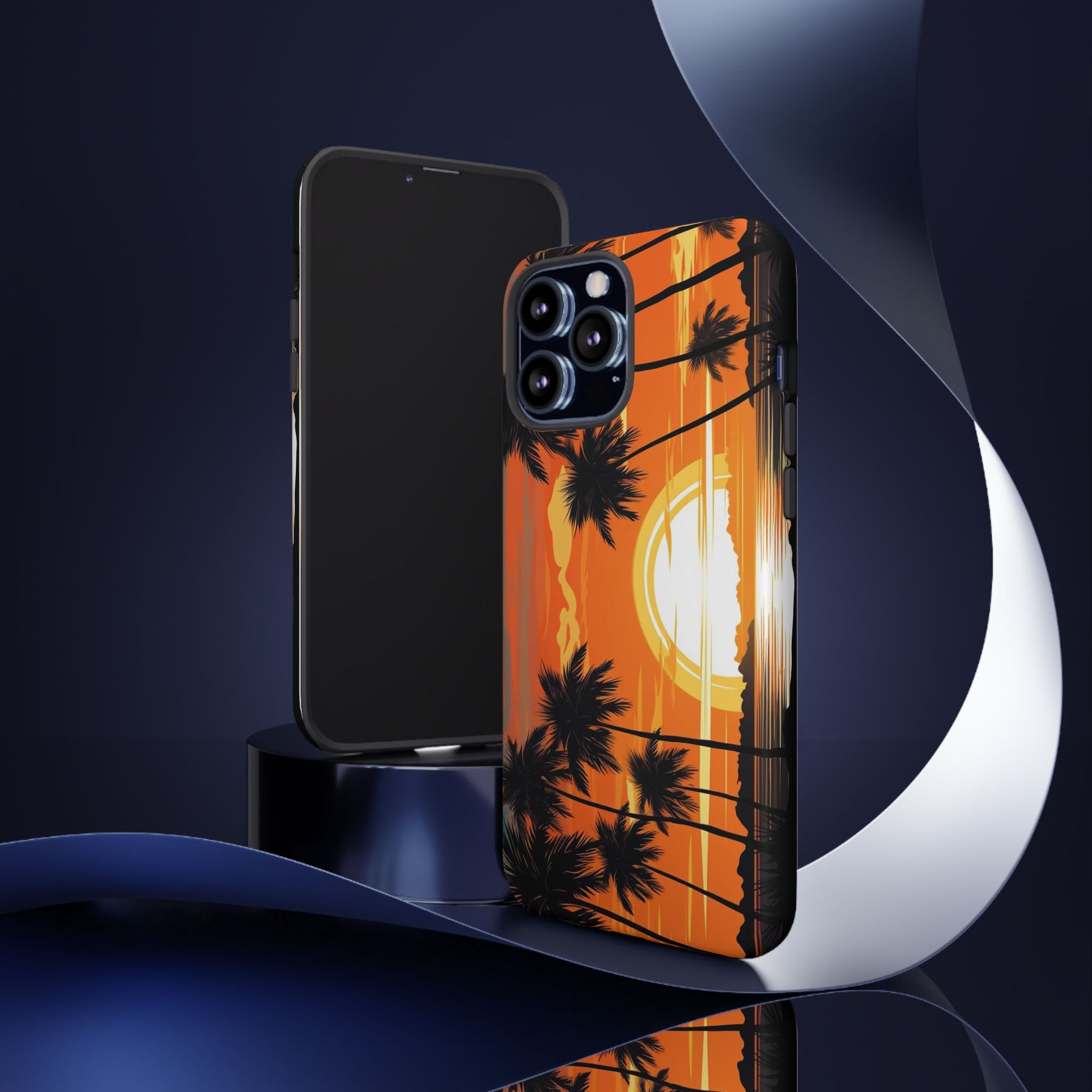 Sunset Palm Trees Tough Phone Cases for iPhone and Android