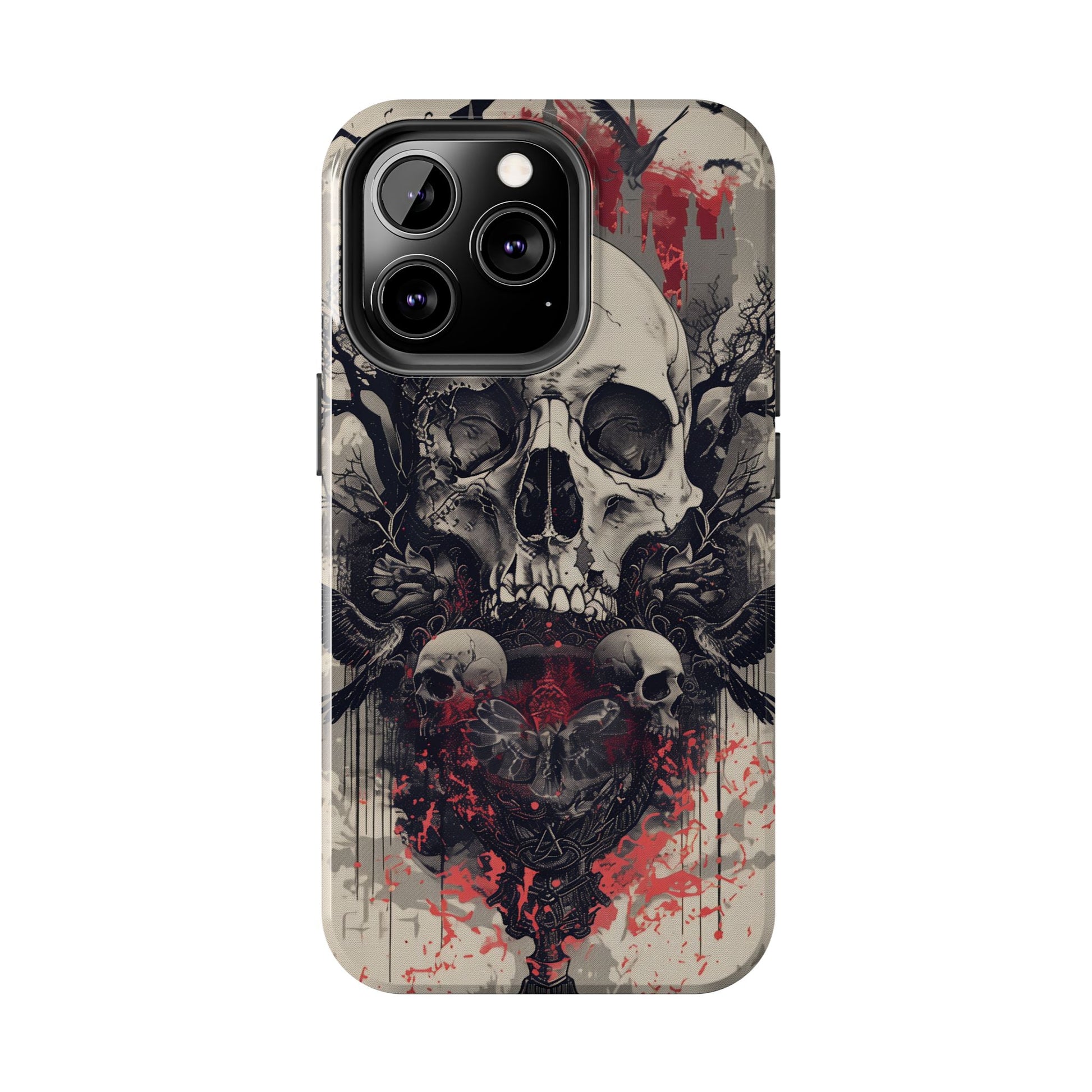 Gothic Art Phone Case Skulls and Crows, Moth Phone Case, Moon and Tarot Phone Case, Halloween Spooky Season, Dark Academia iPhone 15 Pro Max