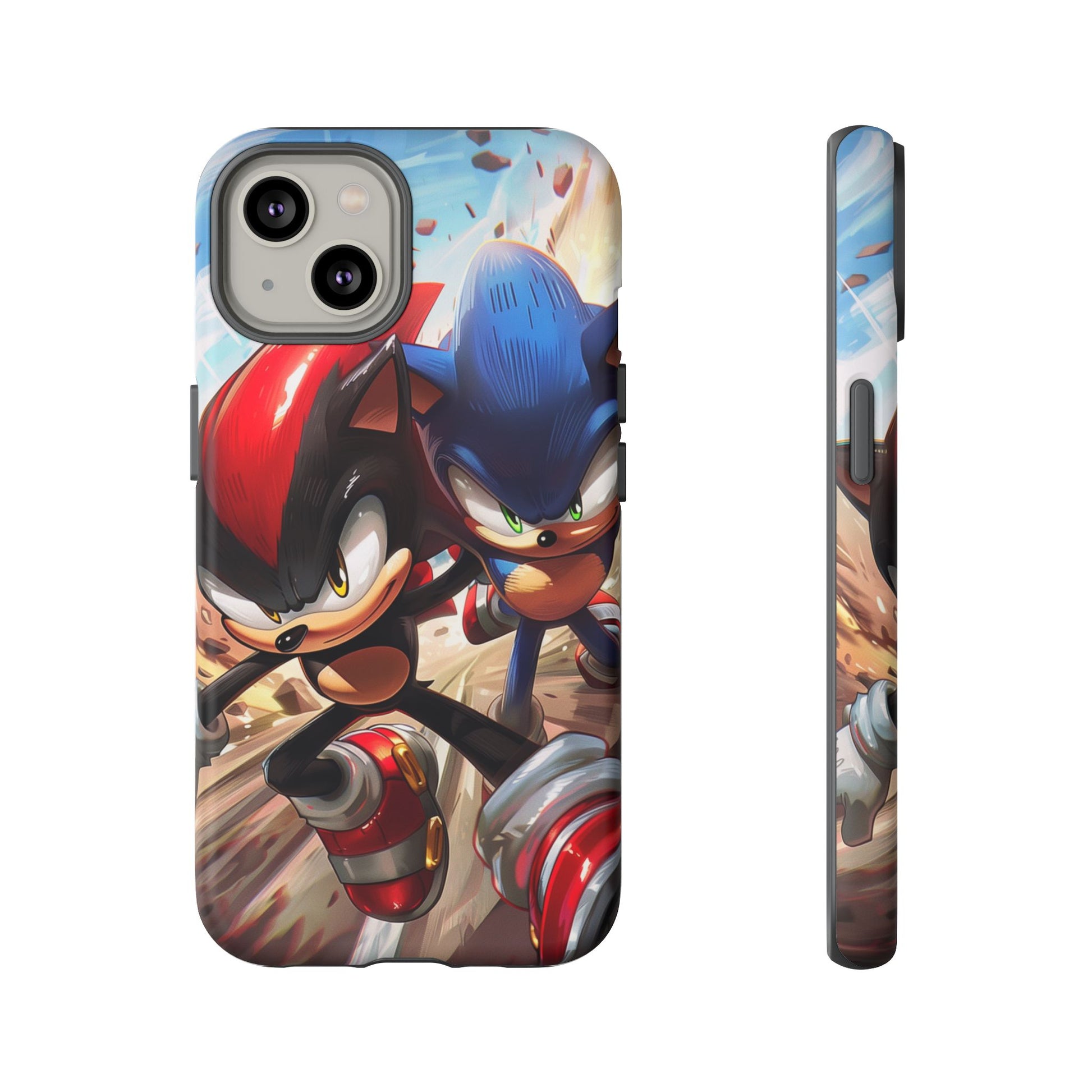 Sonic and Shadow Phone Case, Sonic and Shadow, Tough Android Case, Fun Video Game Phone Case, Retro Game Case, SEGA Video Game Android Case