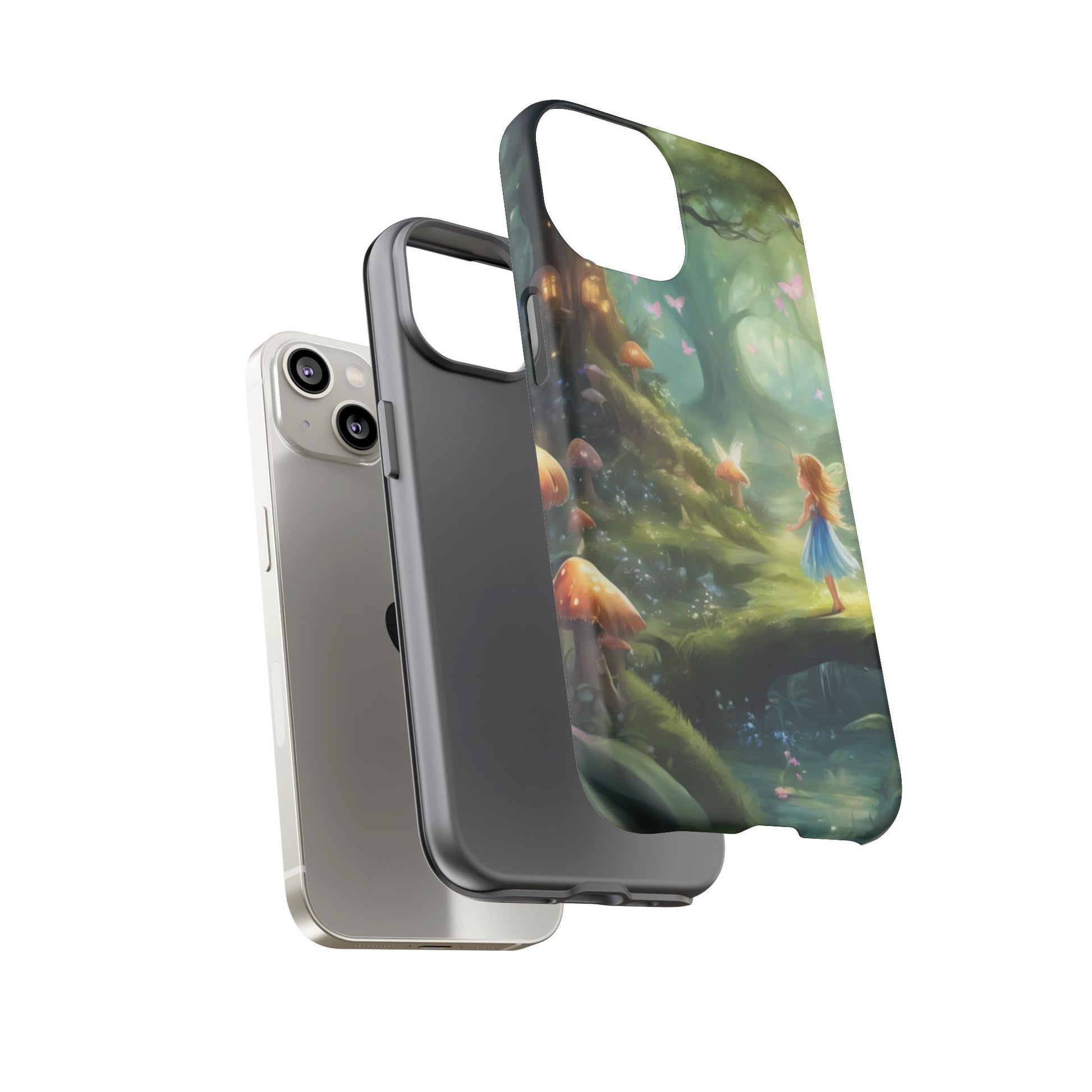 Enchanting Fairy Forest Phone Case Fae Trees Legend Garden Fern Gulley ACOTAR Magic Fantasy Dragons iPhone 13 14 15 16 Pro Max Samsung Pixel