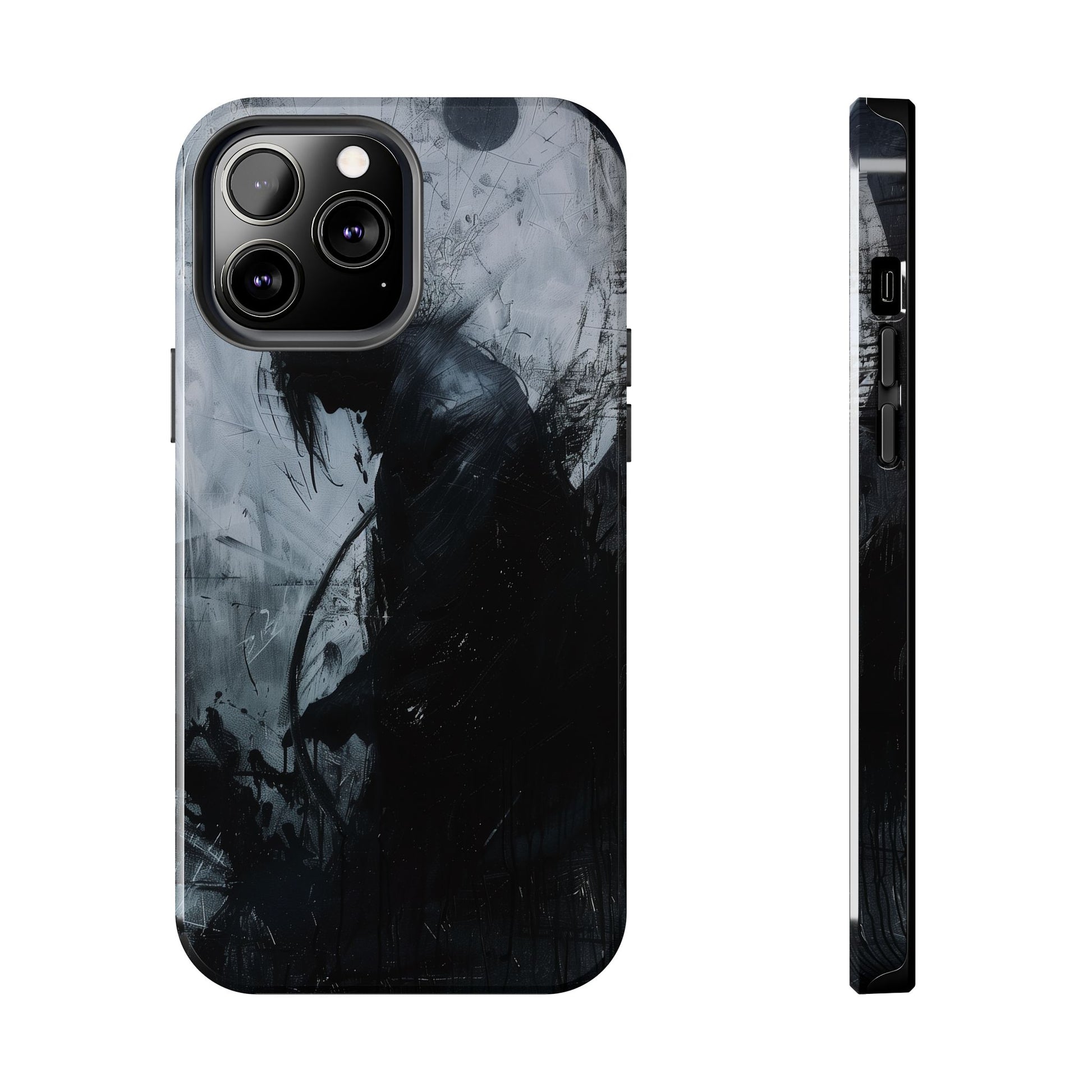 Gothic Art Phone Case Silhouette, Sandman Phone Case, Moon and Tarot Phone Case, Halloween Spooky Season, Dark Academia iPhone 15 Pro Max
