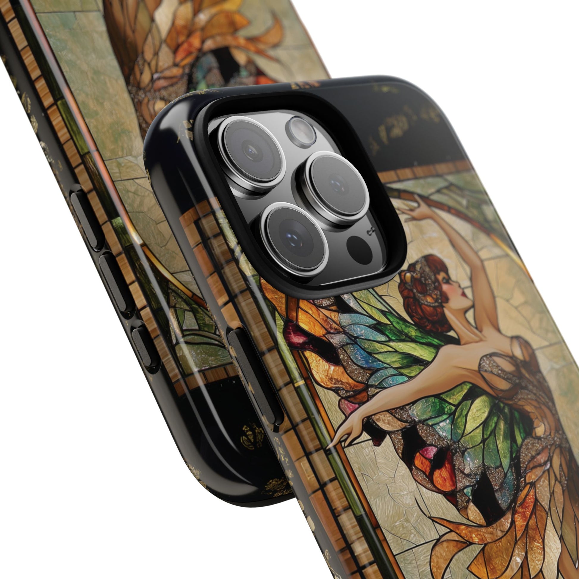 Fairy Phone Case Art Deco Woman Phone Case 1920s Art Nouveau Design in Stained Glass Alphonse Mucha Style Gatsby Style Poster