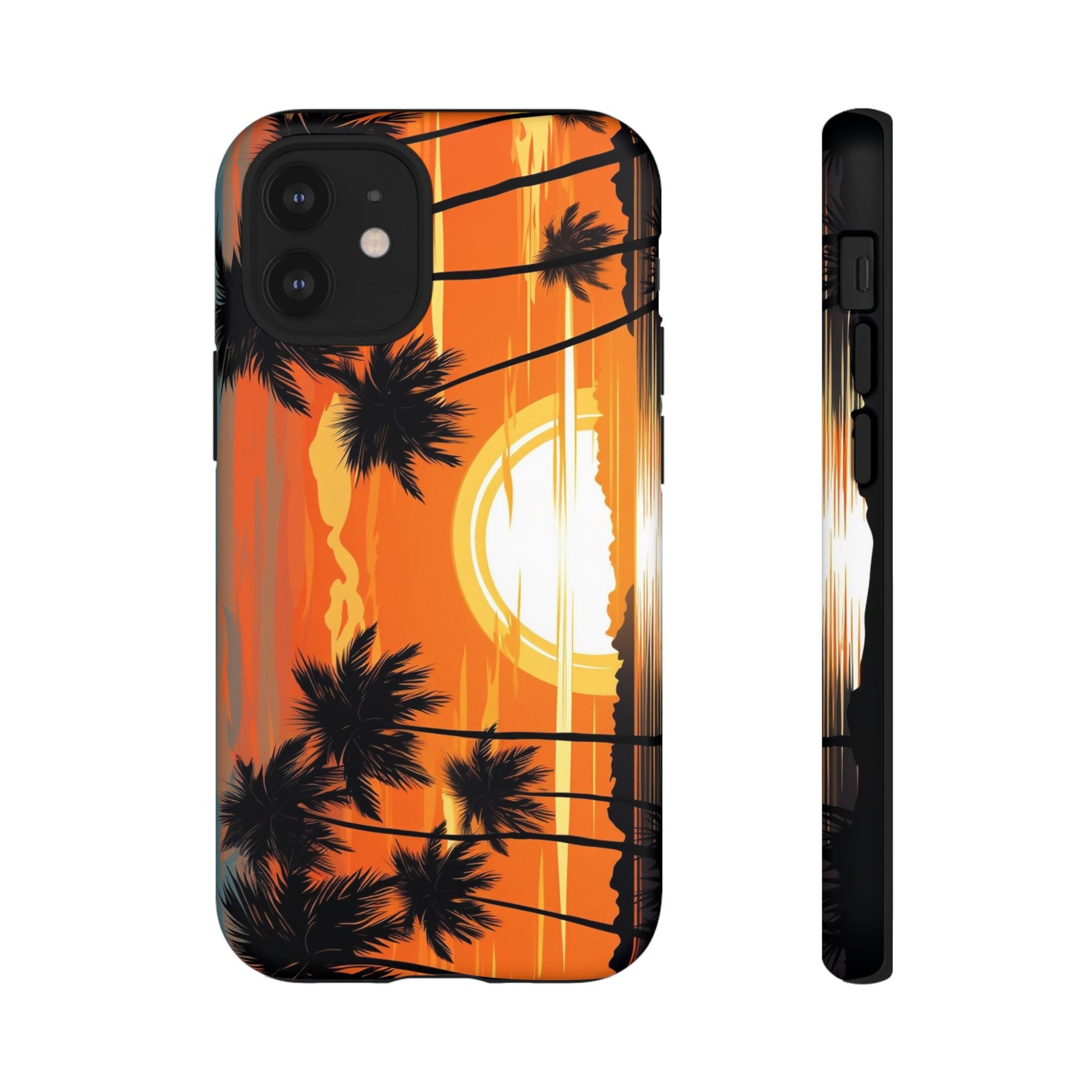 Sunset Palm Trees Tough Phone Cases for iPhone and Android