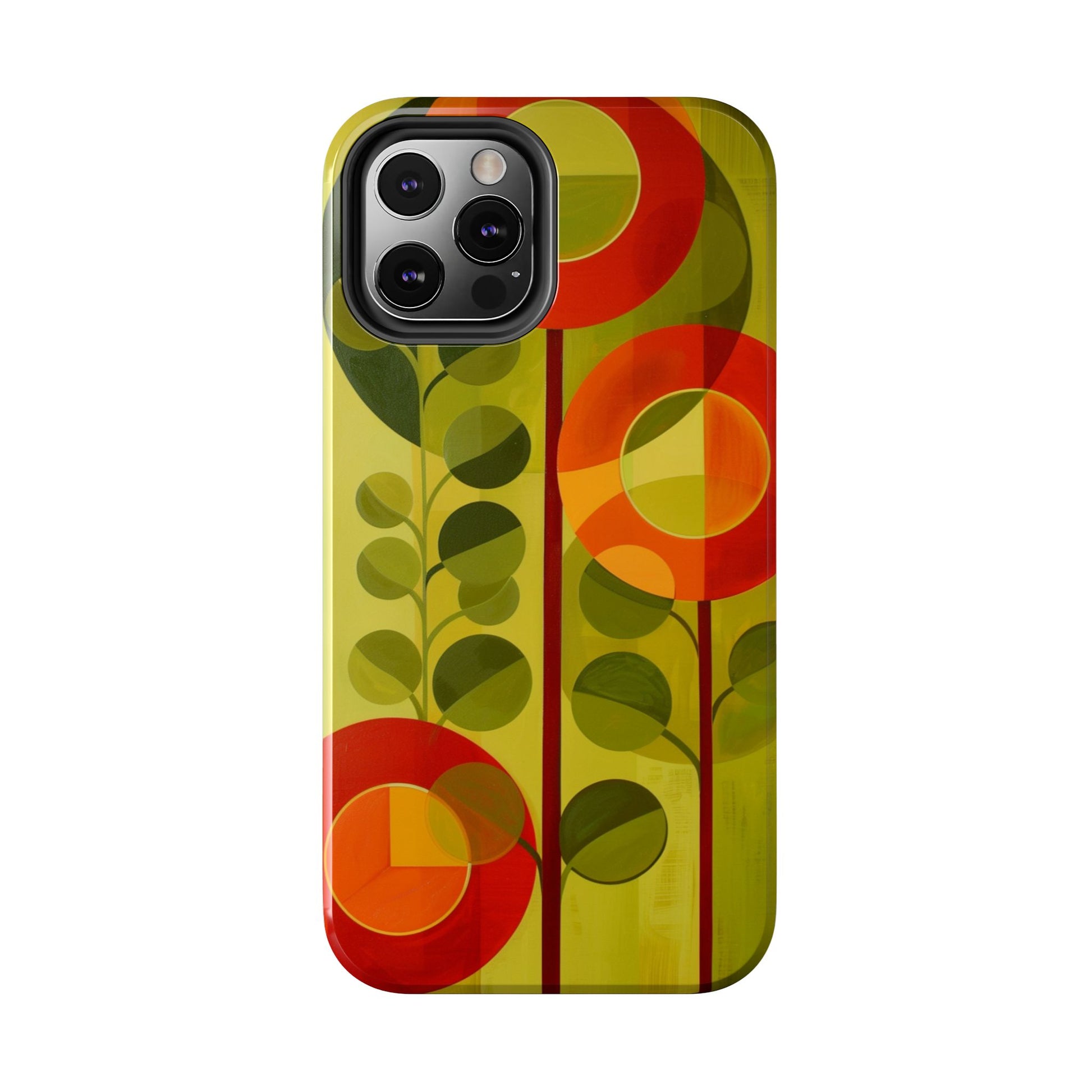 Atomic Flower Phone Case, Mid-Mod Phone Case, Artwork iPhone Case, Unique Floral Pattern Phone Case, Art Deco, Minimalist, Tough Iphone Case