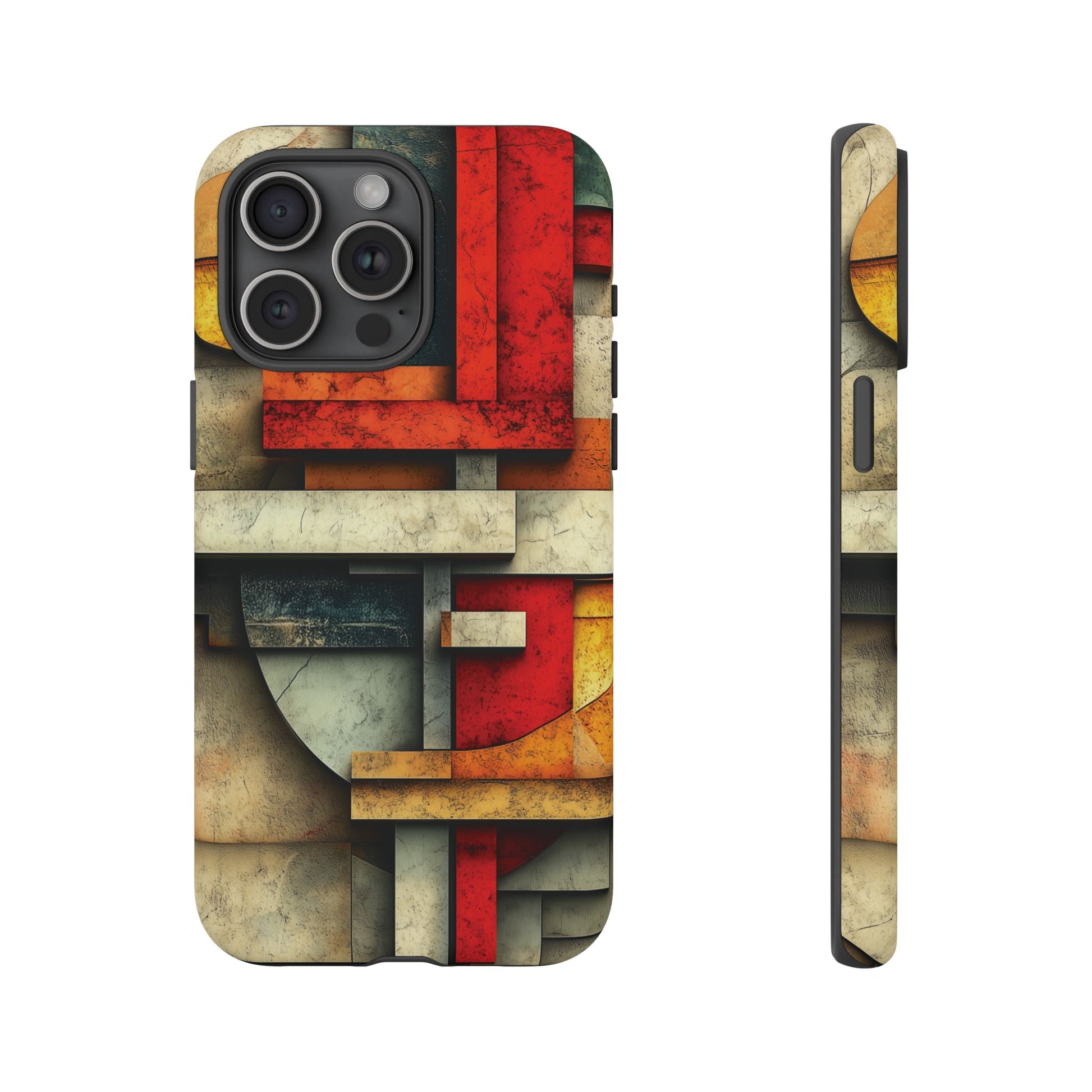 Red Prairie Style Frank Lloyd Wright Usonian Phone Case Geometric Stained Glass Art Deco Marble Gold 13 14 15 16 iPhone Pro Max Galaxy Pixel