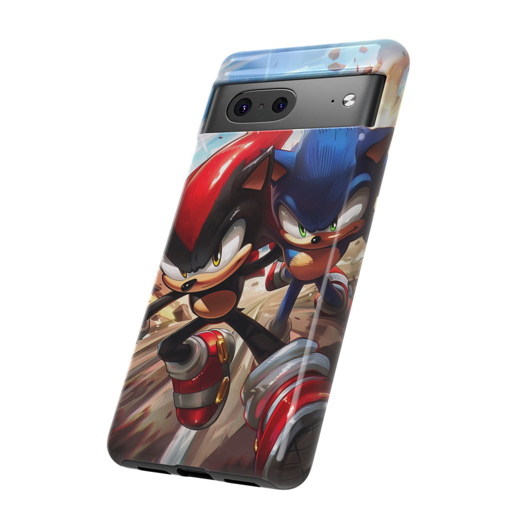 Sonic and Shadow Phone Case, Sonic and Shadow, Tough Android Case, Fun Video Game Phone Case, Retro Game Case, SEGA Video Game Android Case