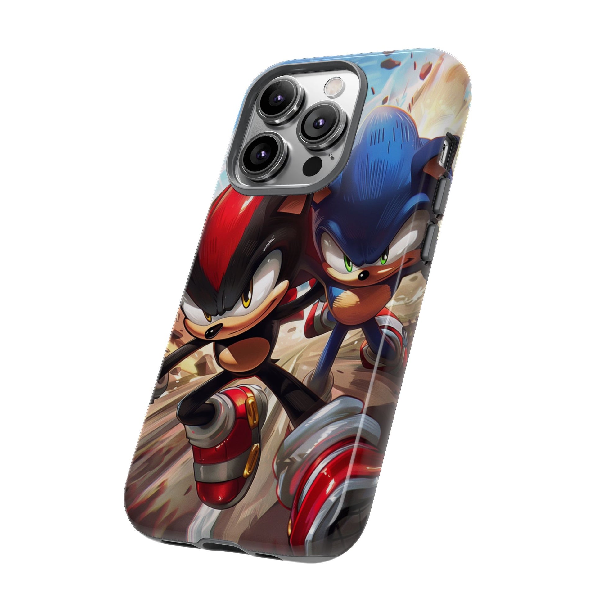 Sonic and Shadow Phone Case, Sonic and Shadow, Tough Android Case, Fun Video Game Phone Case, Retro Game Case, SEGA Video Game Android Case