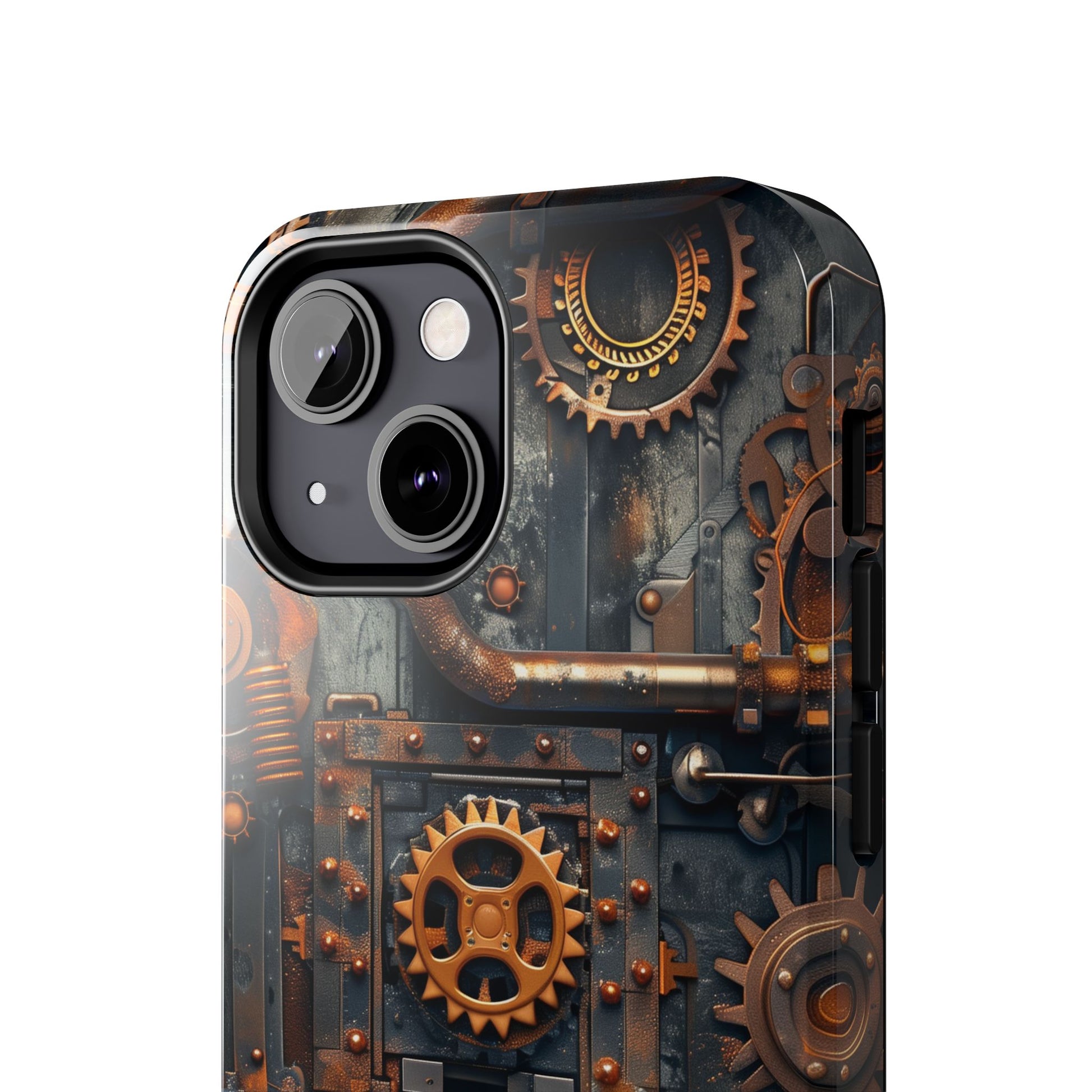 Steampunk Phone Case - Industrial Style Cover with Pipes and Cogs - Unique Steampunk Accessory for Your Phone