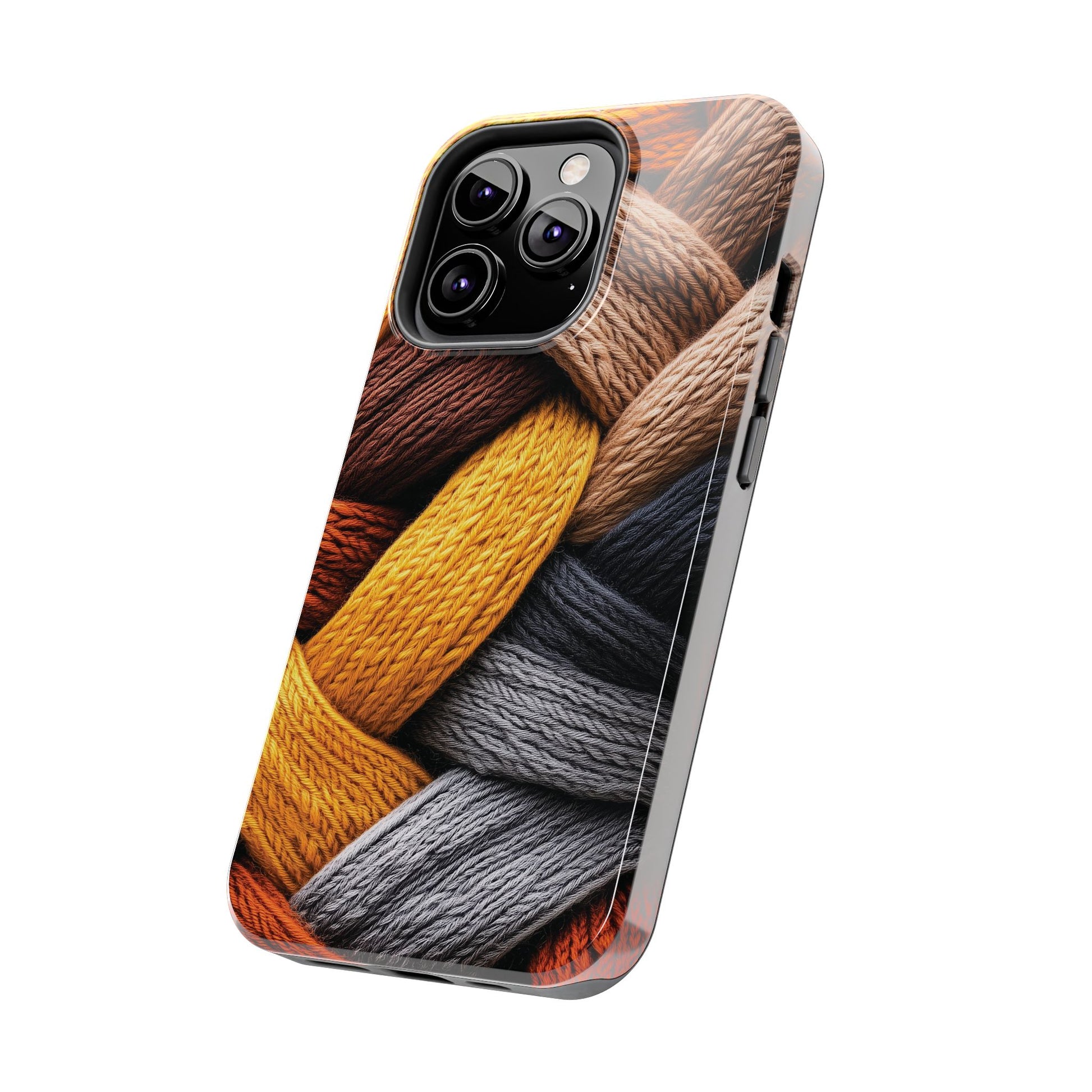 Cozy Boho Fall Knit Sweater Cottagecore Phone Case Boho Embroidered Fall Colors Phone Cover for iPhone 13 14 15 Pro, Samsung Galaxy S22 S23