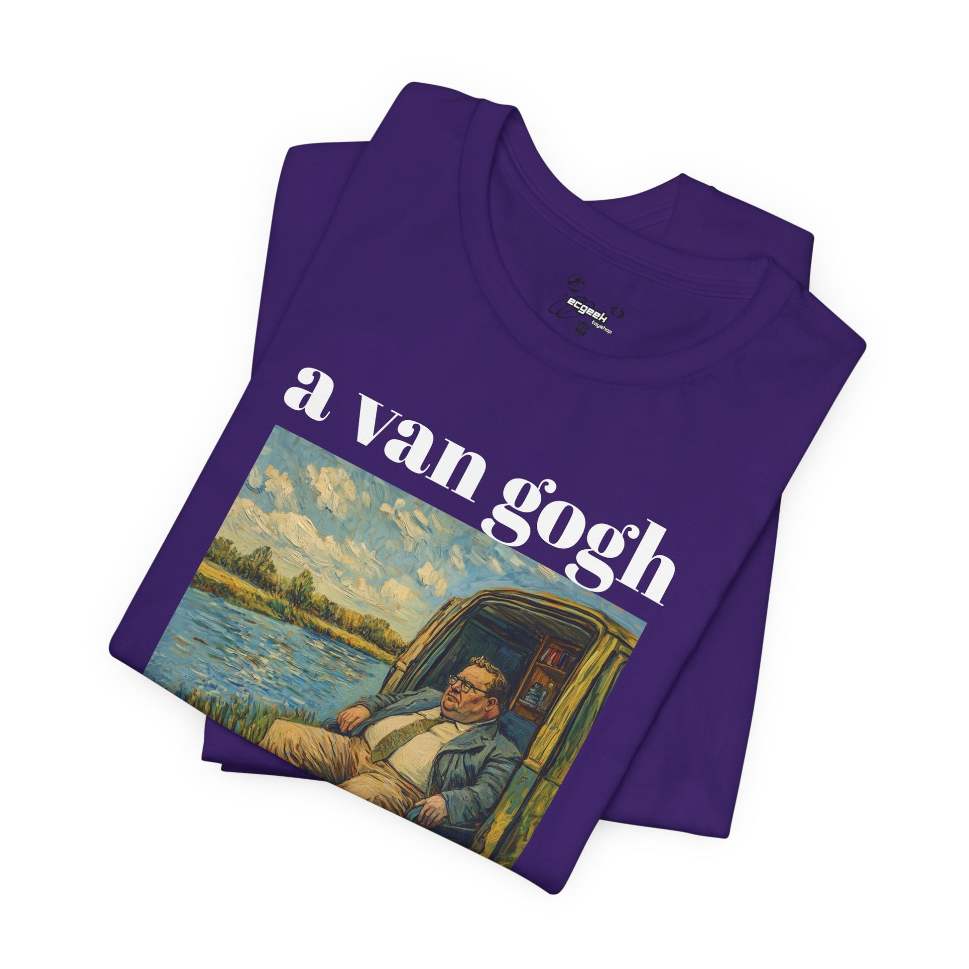 Tshirt Van Gogh Down by the River Van Gogh Style Print Sitting by a River Graphic Tee Tshirt Matte Foley Wall Decor ShirtFine Wall Art
