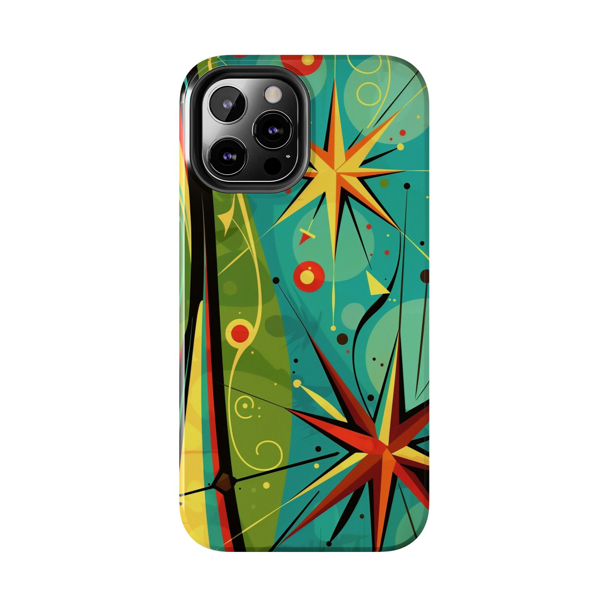 Mid Century Modern Star Design Phone Case, Earth Tone Colors, Retro Style Smartphone Cover, Vintage Phone Case, iPhone 14 Case, Apple iPhone