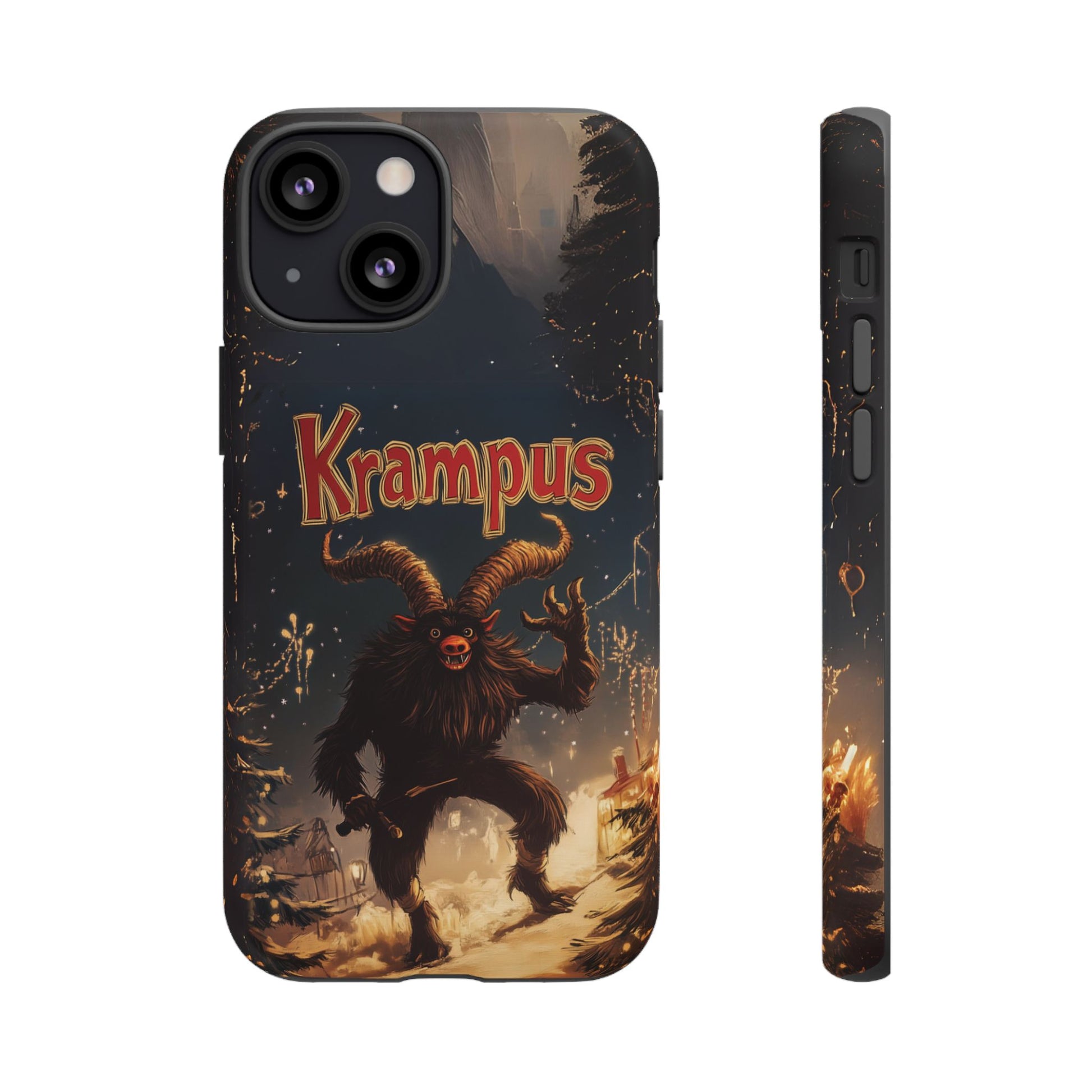 Friendly Krampus Christmas Phone Case Gothic Holiday Traditional Design Scary Merry Santa Claus iphone 13 14 15 16 Pro Max Galaxy Pixel