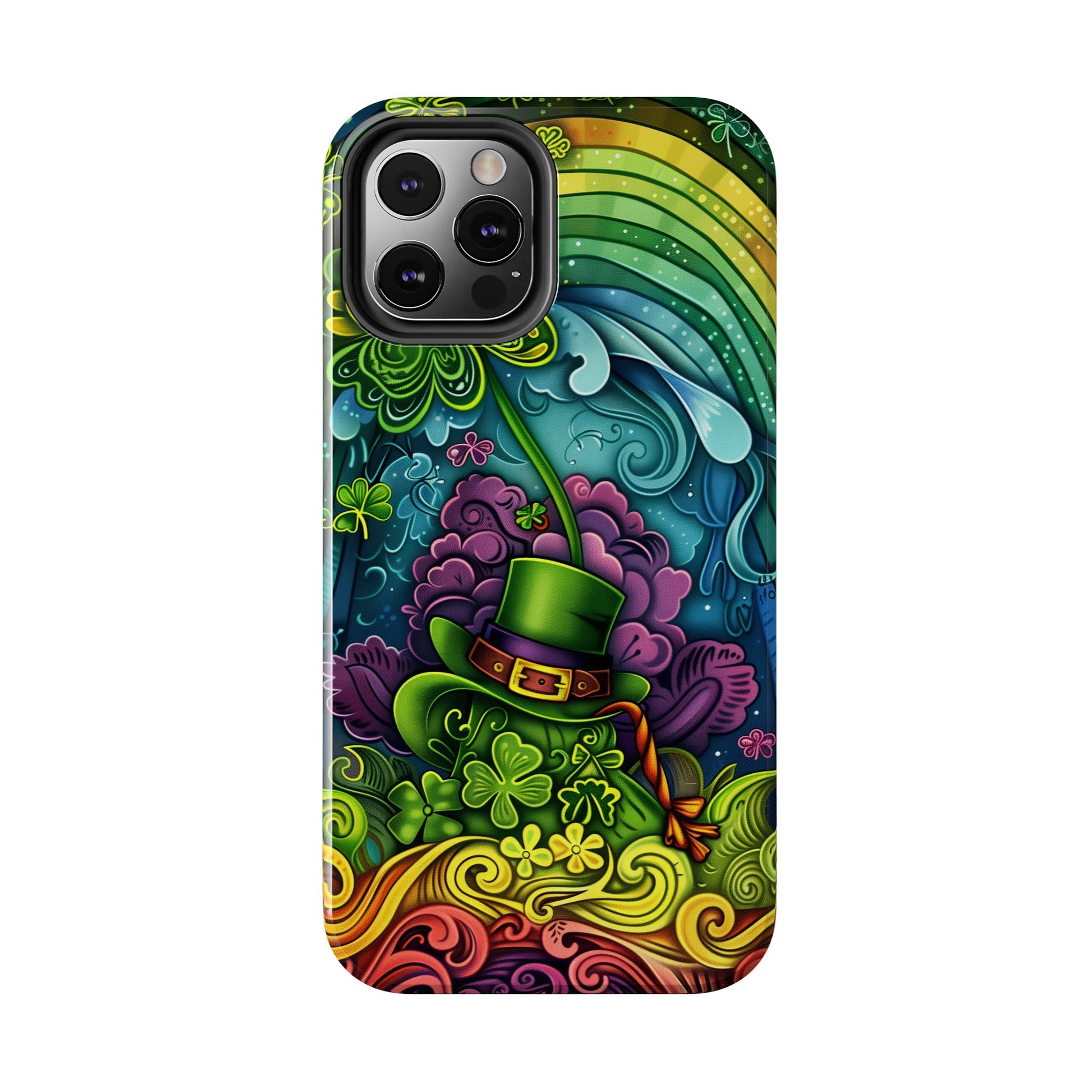 St. Patrick's Day Lucky Phone Case, Green Shamrock Protective Cover, Durable Irish Luck Phone Accessory, Holiday Gift Idea