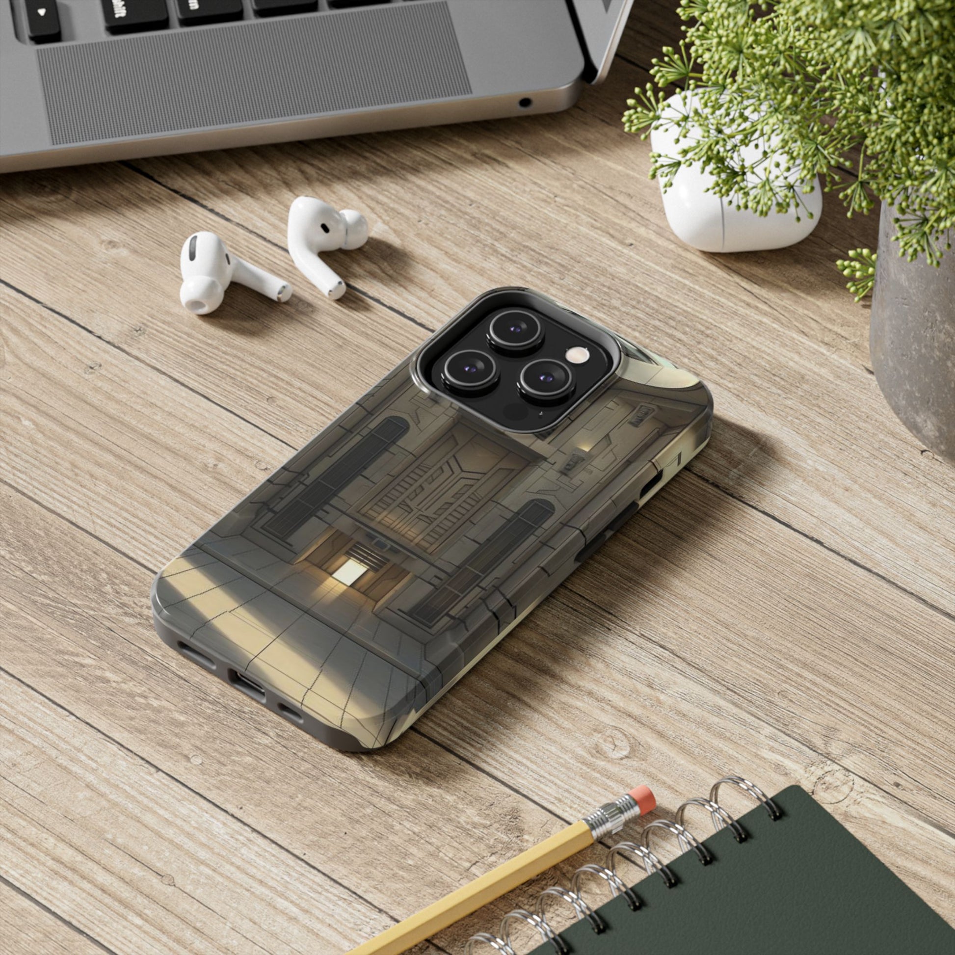 Durable Phone Case - Frank Lloyd Wright Style Room - Tough Architectural Design iPhone/Android Cover - Unique Art Deco Protection Accessory