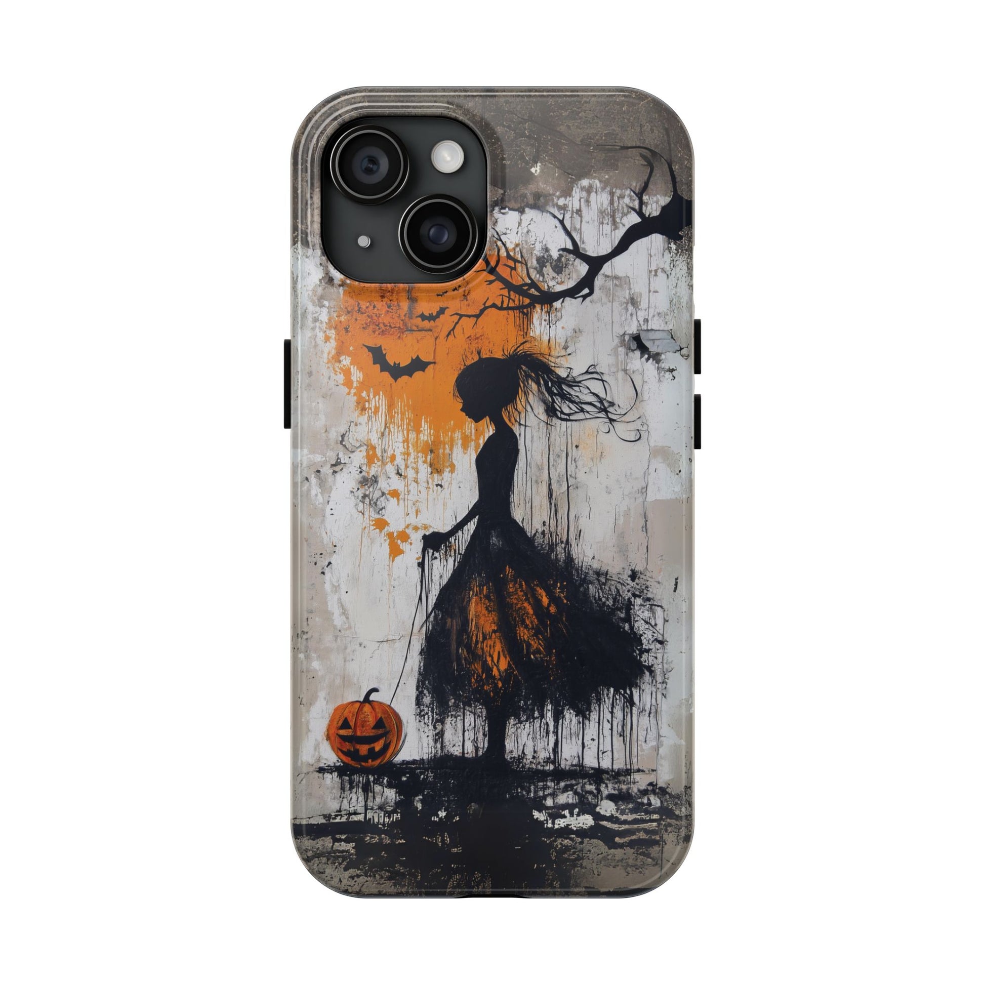 Halloween Gothic Dark Academia Street Art Fall Autumn Girl Urban Graffiti Phone Case Street iPhone 15 Pro Max Samsung Galaxy