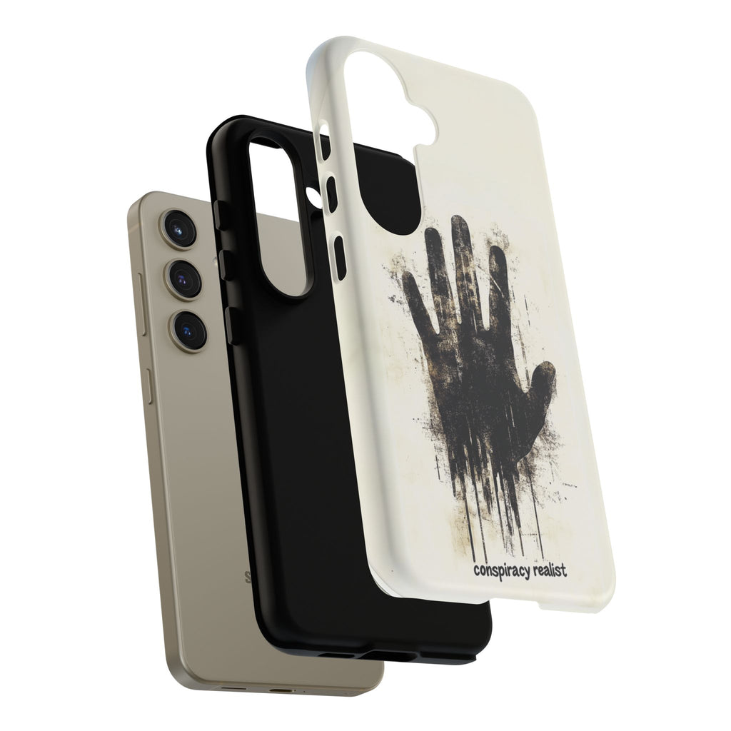 Conspiracy Realist Paranormal Mystery Design X-Files Inspired Ghostly Hand Conspiracy Theory Creepy iPhone 13 14 15 16 Pro Max Galaxy Pixel