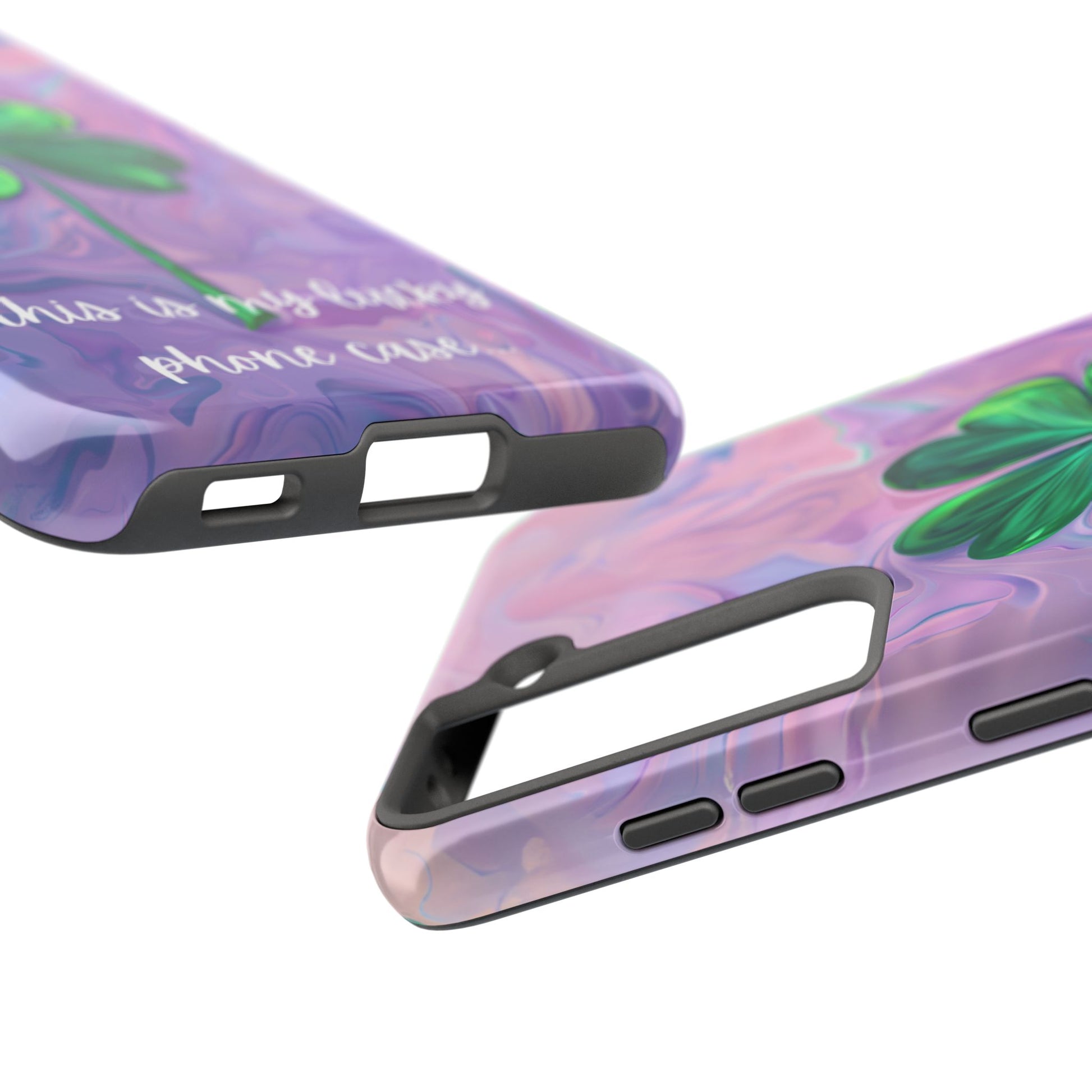 St Patrick's Day Lucky Phone Case Four Leaf Clover Durable Phone Case Good Luck Charm Protective iPhone 13 14 15 16 Pro Max Plus Galaxy