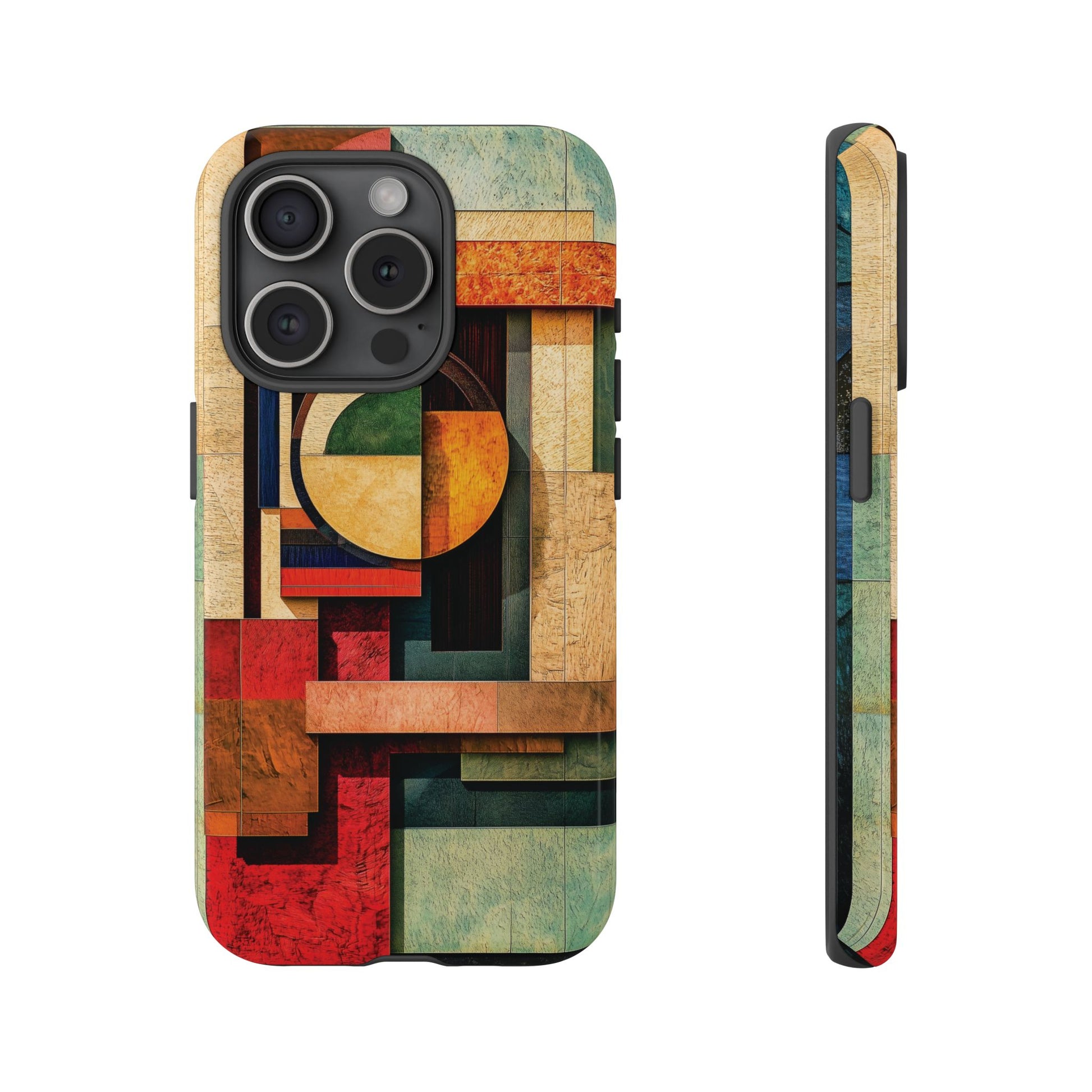 Tan Prairie Style Frank Lloyd Wright Usonian Phone Case Geometric Stained Glass Art Deco Marble Gold 13 14 15 16 iPhone Pro Max Galaxy Pixel
