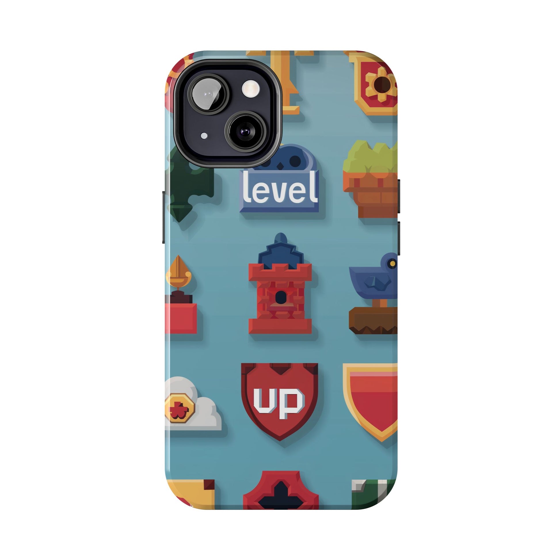 Pixel Art Video Game Level Up Phone Case, Retro Gaming Design, Geeky Gamer Phone Cover, Unique Video Game Art Accessories