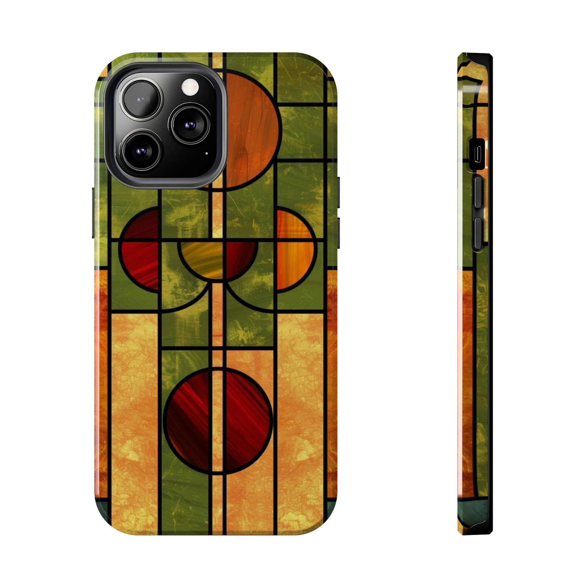 Frank Lloyd Wright Inspired Stained Glass Phone Case, Artistic iPhone Case, Architectural Design, Art Deco iphone Case, iphone 15 pro max
