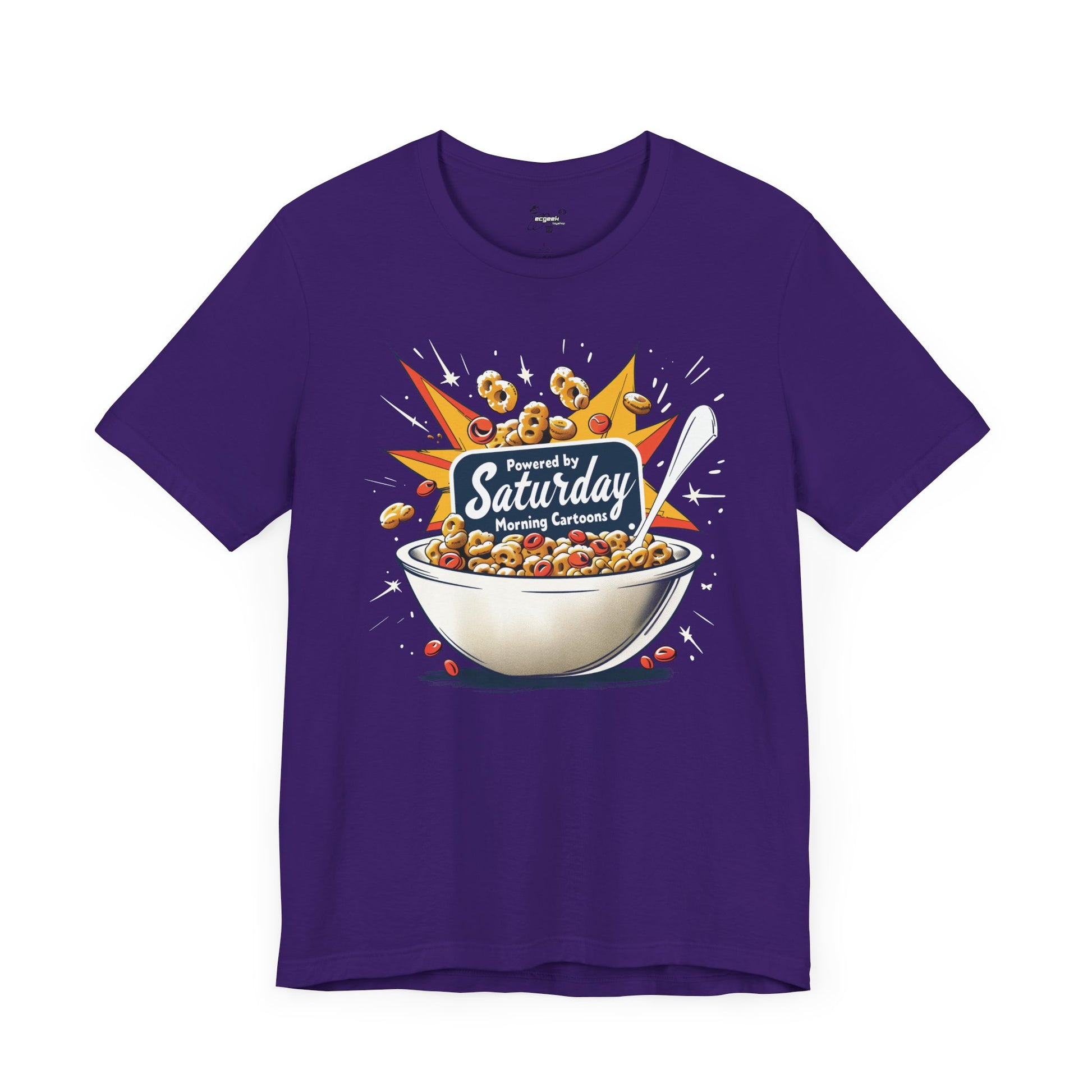 Saturday Morning Cartoons T-shirt, Retro Bowl of Cereal Graphic Tee, Nostalgic Shirt for Cartoon Lovers