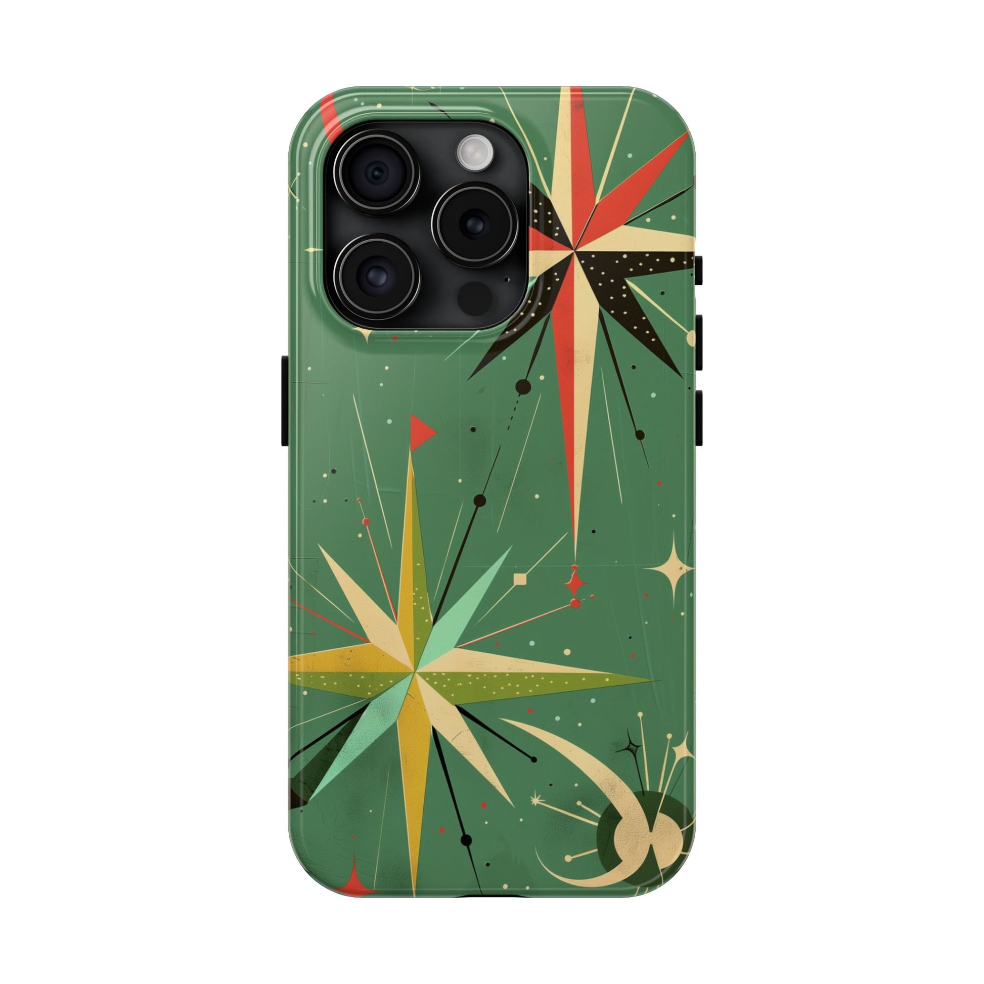 Mid Century Modern Star Design Phone Case, Earth Tone Colors, Retro Style Smartphone Cover, Vintage Phone Case, iPhone 14 Case, Apple iPhone