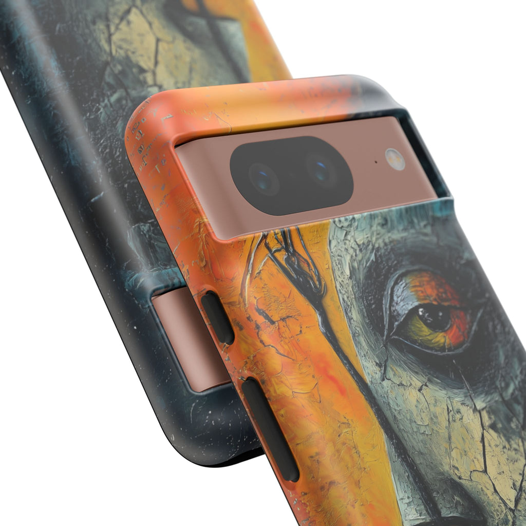 Surrealist Art Phone Case Salvador Dali Style Face Tough Case Unique Artistic 3D Textured Look Surrealism Gift Art iPhone 13 14 15 16